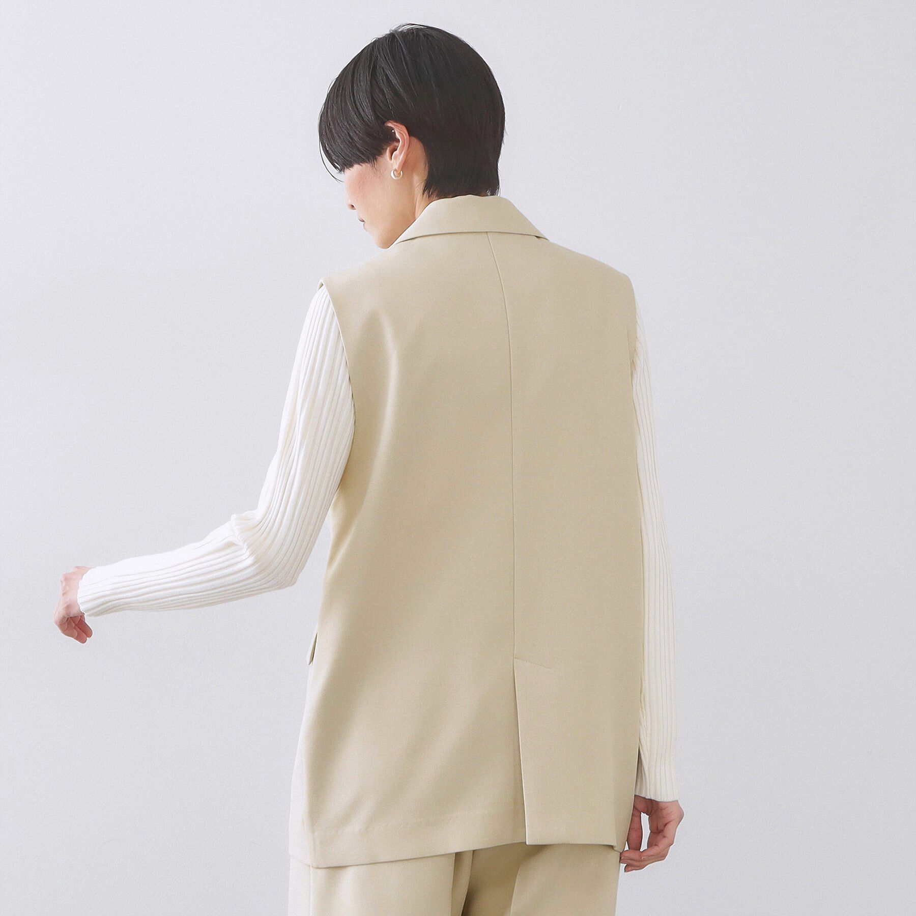 OPAQUE.CLIP「金ボタンダブルブレストテーラードジレ/セットアップ対応【洗える】《S～LL》」|ベスト・ジレ|