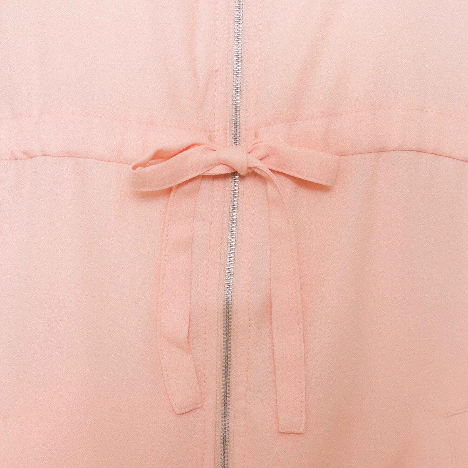 PINK-latte「【130cmあり】フード付き フロントダブルリボンアウター」|ブルゾン・スタジャン|