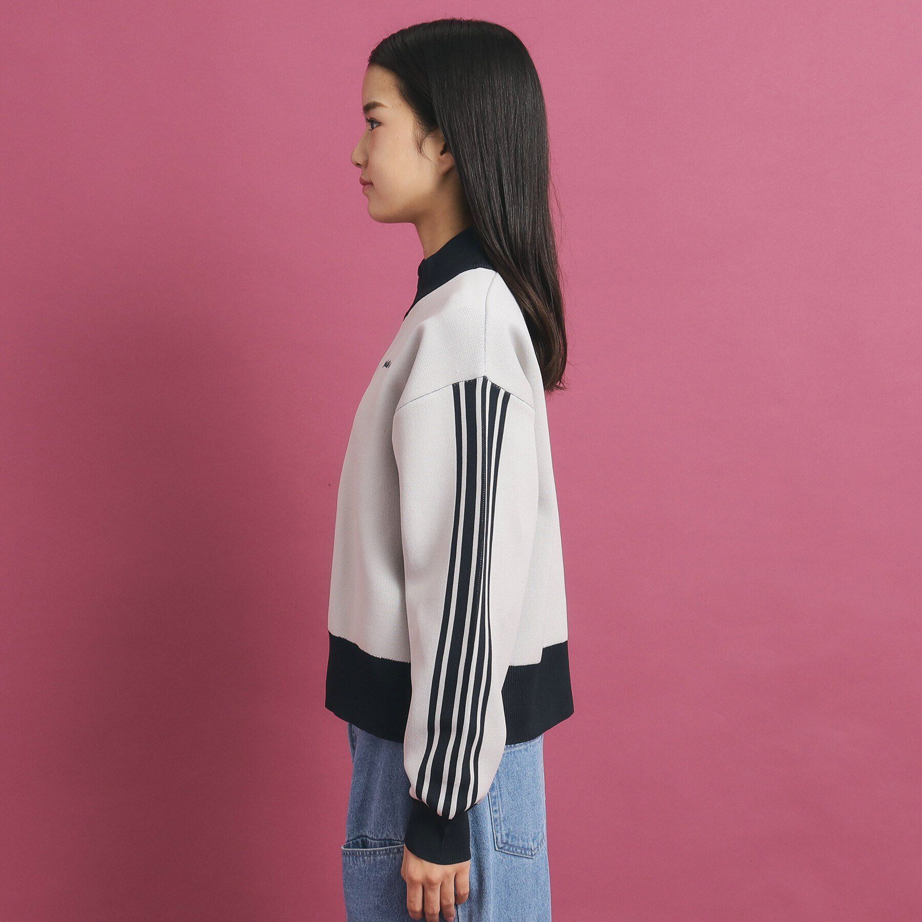 PINK-latte「スポンディッシュニットブルゾン」|カーディガン|