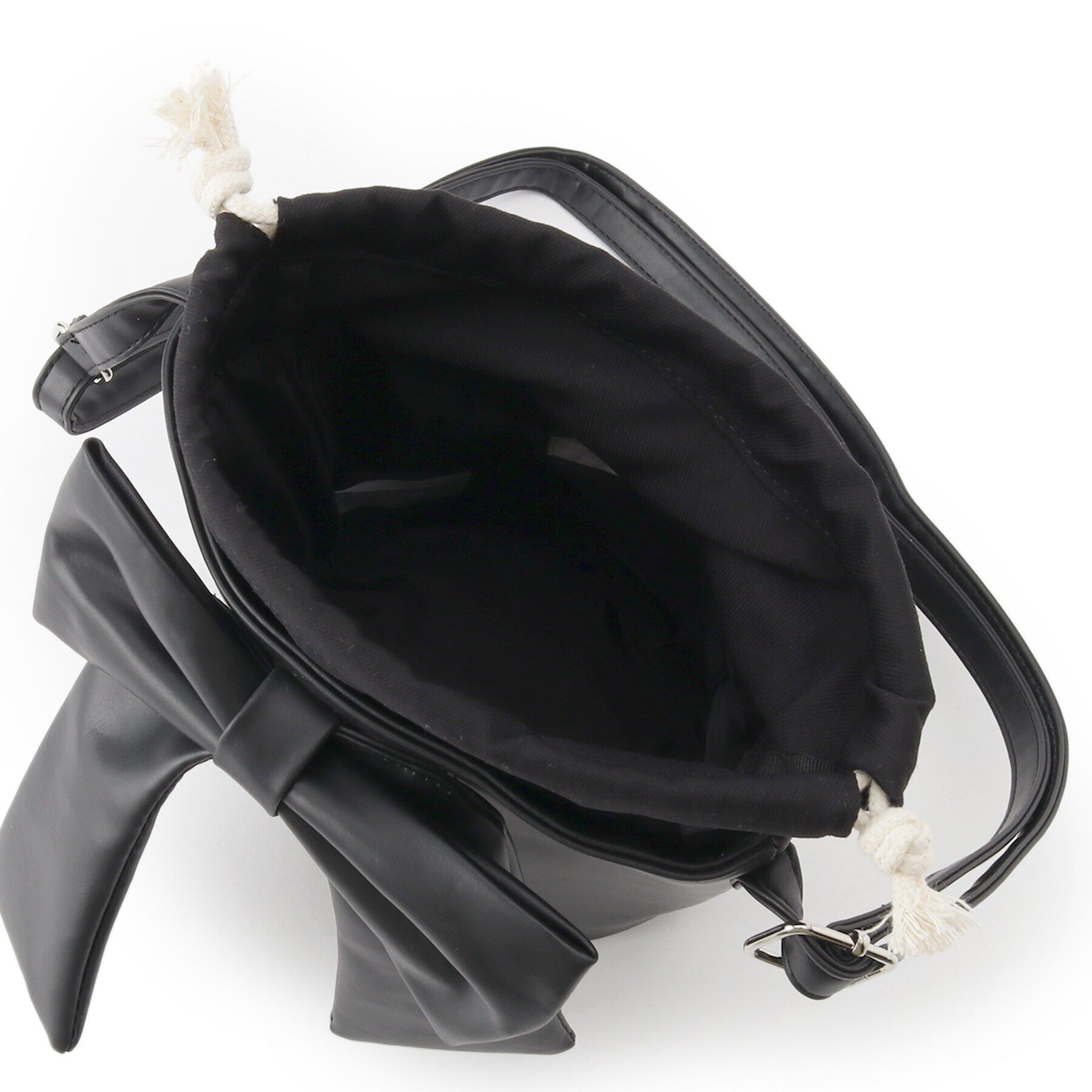 PINK-latte「リボン巾着バッグ」|ショルダー・メッセンジャー|