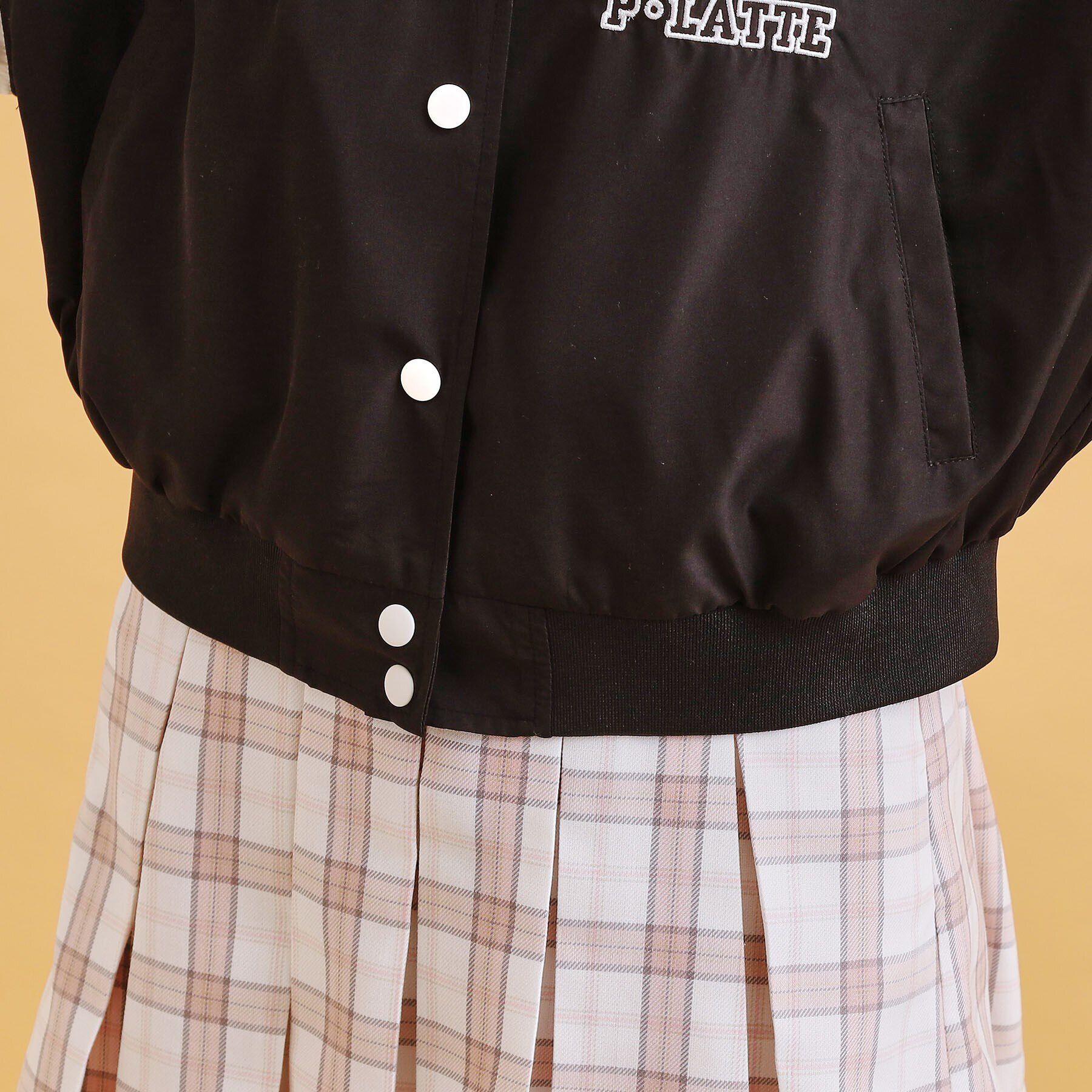 PINK-latte「アップリケスタジャン」|ブルゾン・スタジャン|