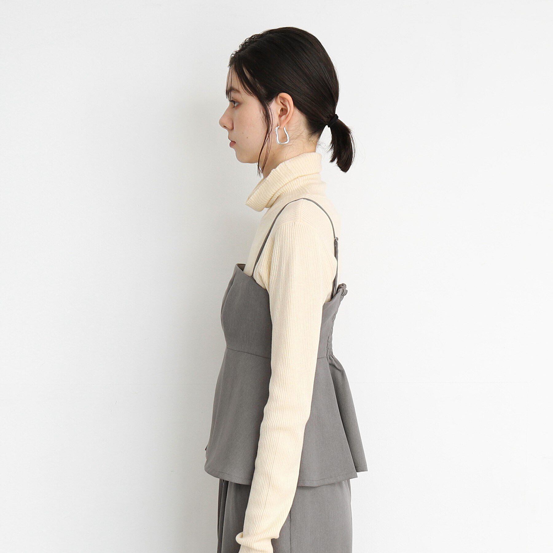 THE SHOP TK「【セットアップ可/洗える】パウダリーツイルビスチェ」|キャミソール|