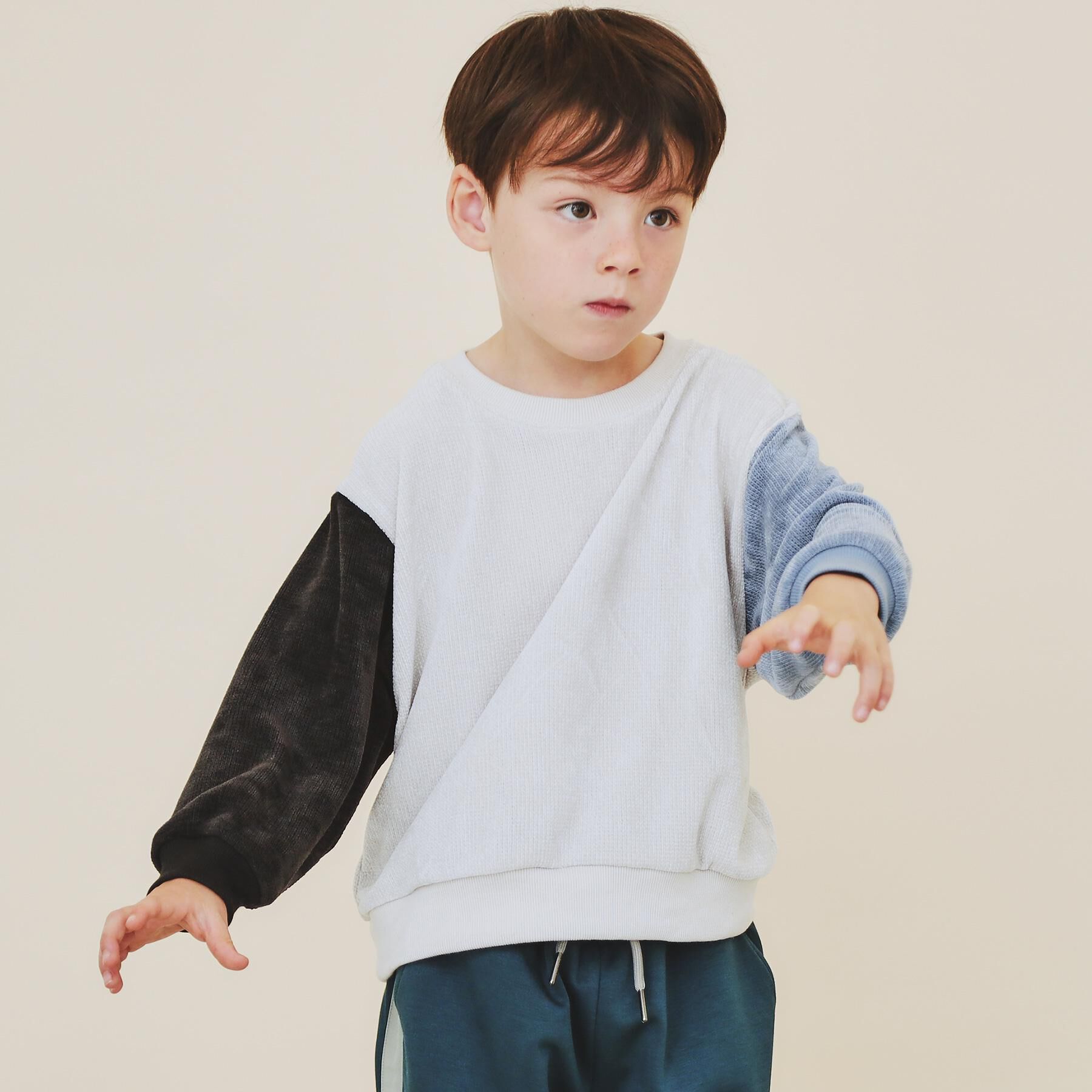 THE SHOP TK「【110-160】ベロアモールプルオーバー」|Tシャツ・カットソー|