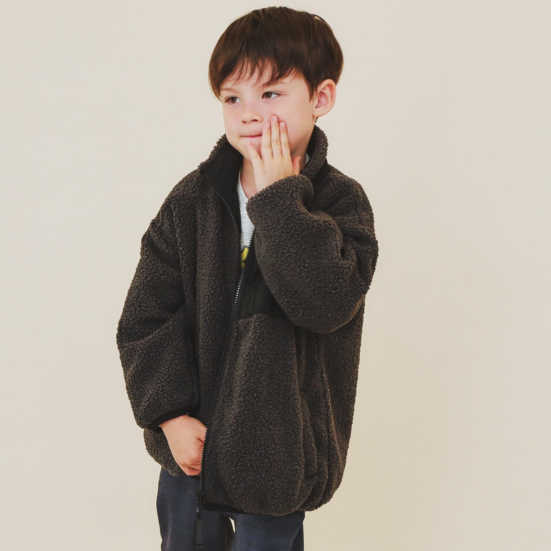 THE SHOP TK「【110－160】ボアリバーシブブルゾン/洗濯機OK」|ブルゾン・スタジャン|