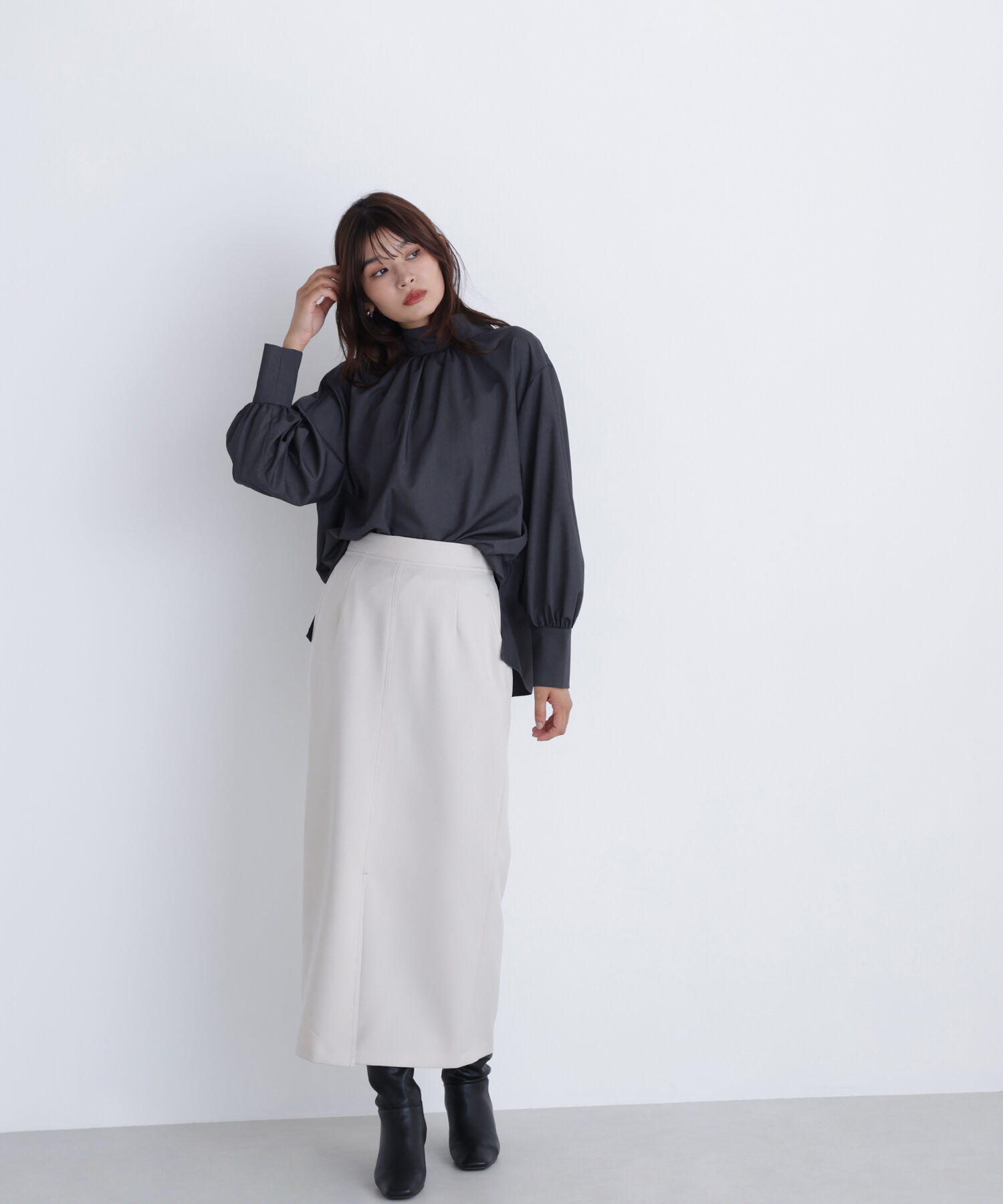  「2wayスタンドネックブラウス」|シャツ・ブラウス|