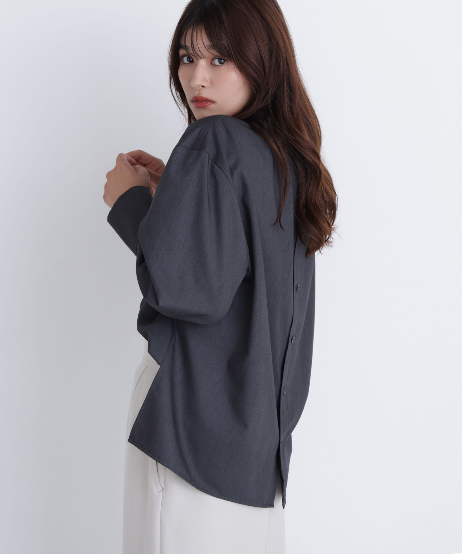  「2wayスタンドネックブラウス」|シャツ・ブラウス|