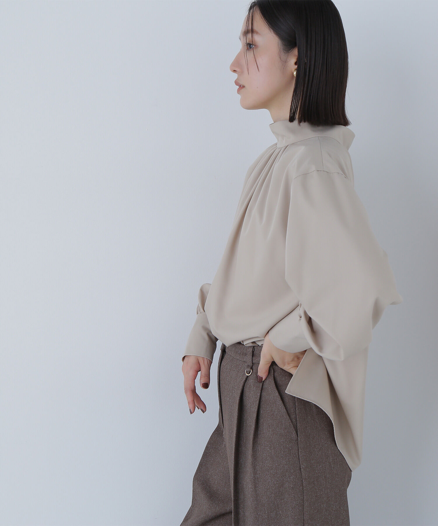  「2wayスタンドネックブラウス」|シャツ・ブラウス|