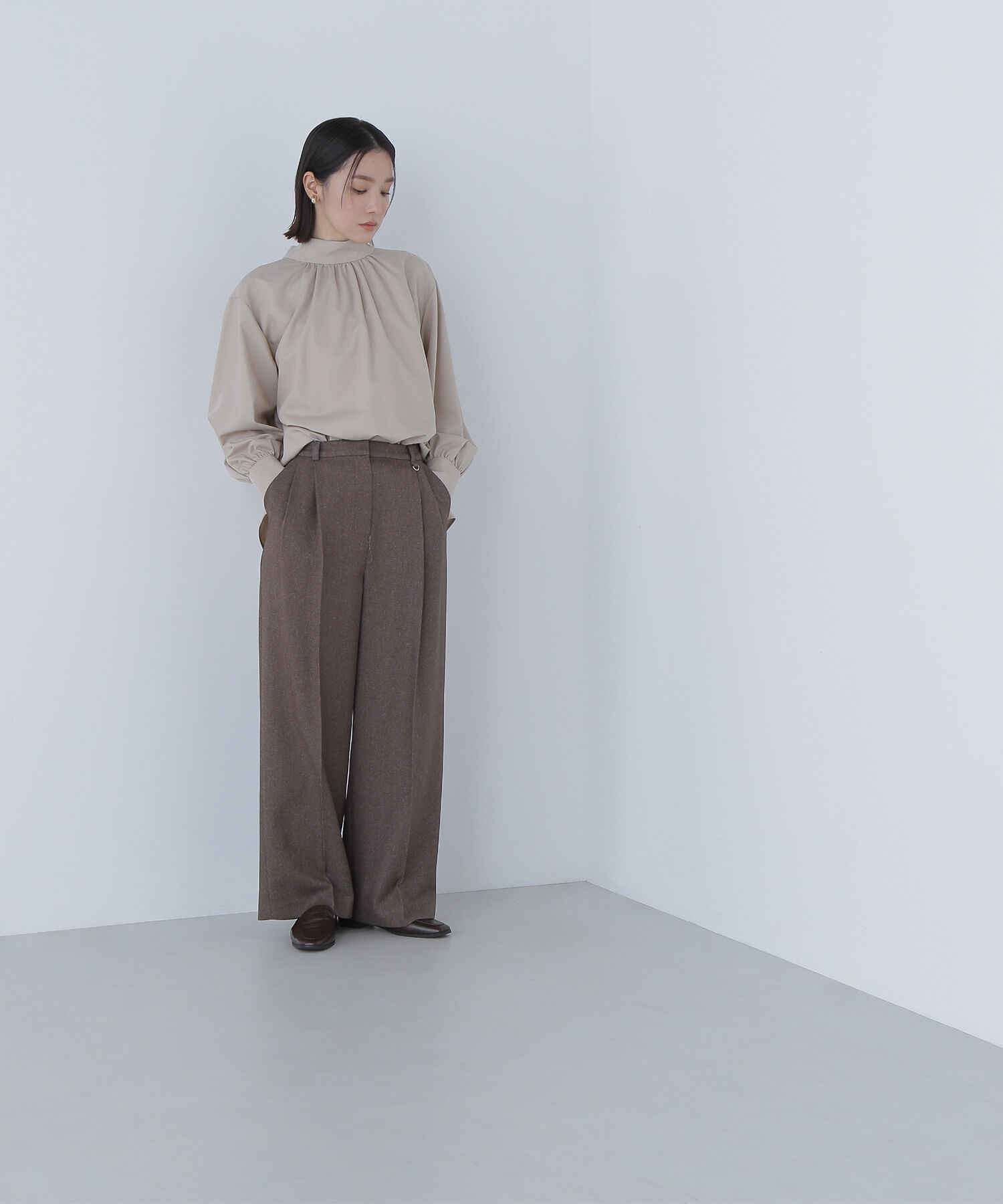  「2wayスタンドネックブラウス」|シャツ・ブラウス|