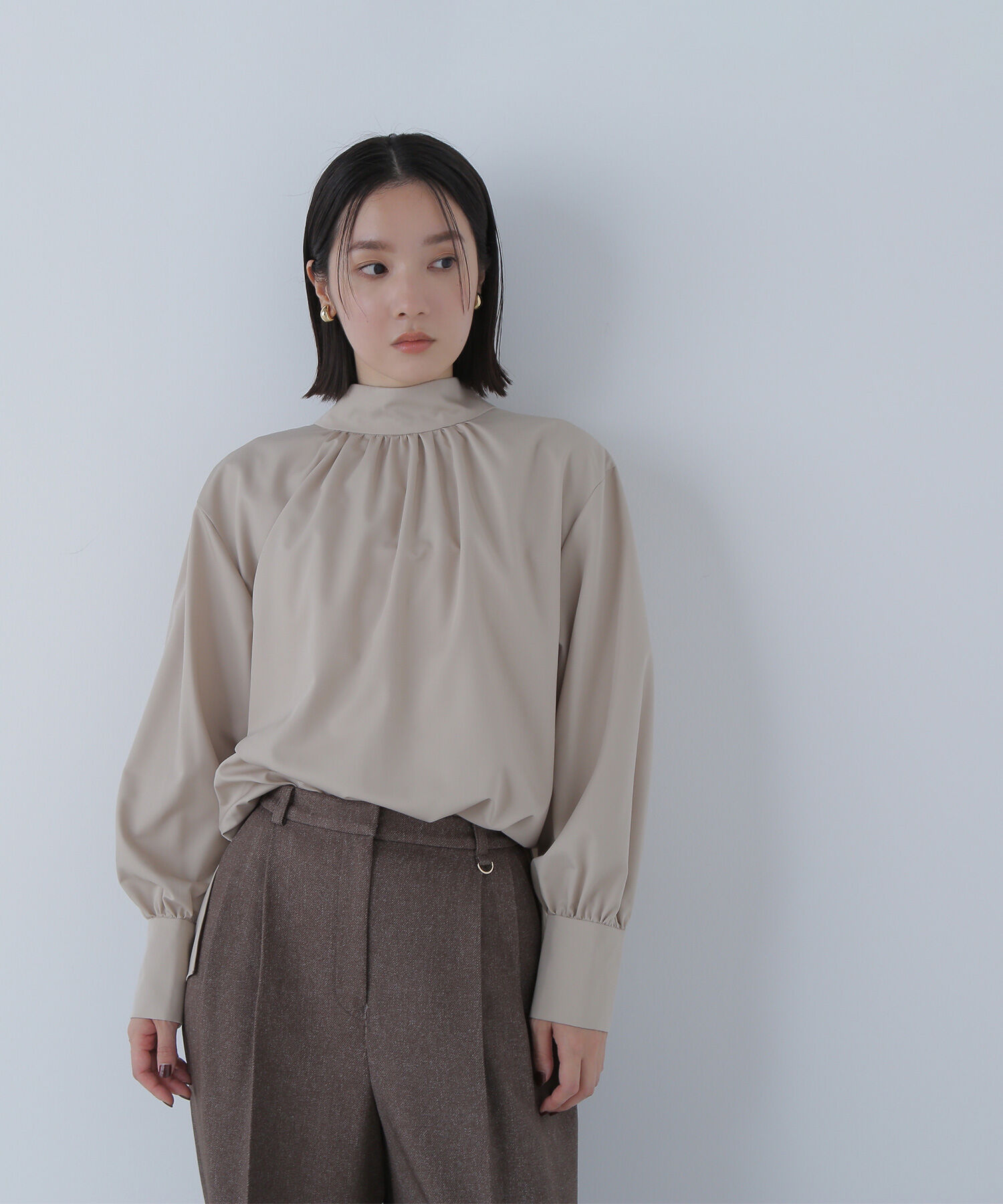  「2wayスタンドネックブラウス」|シャツ・ブラウス|