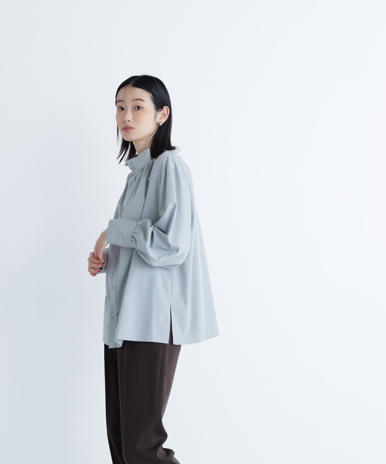  「2wayスタンドネックブラウス」|シャツ・ブラウス|