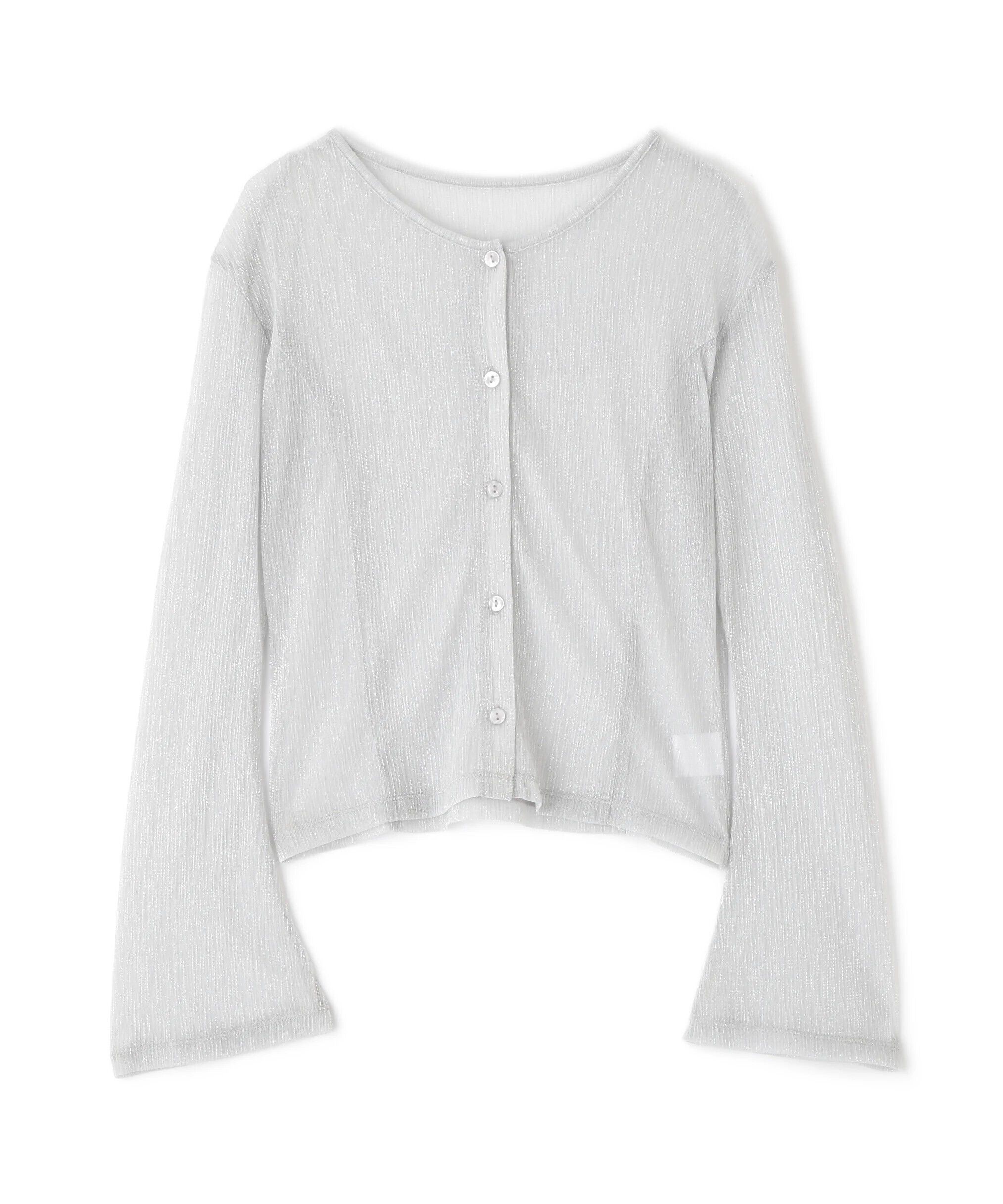  「ラメシアー楊柳カットソーカーディガン」|Tシャツ・カットソー|