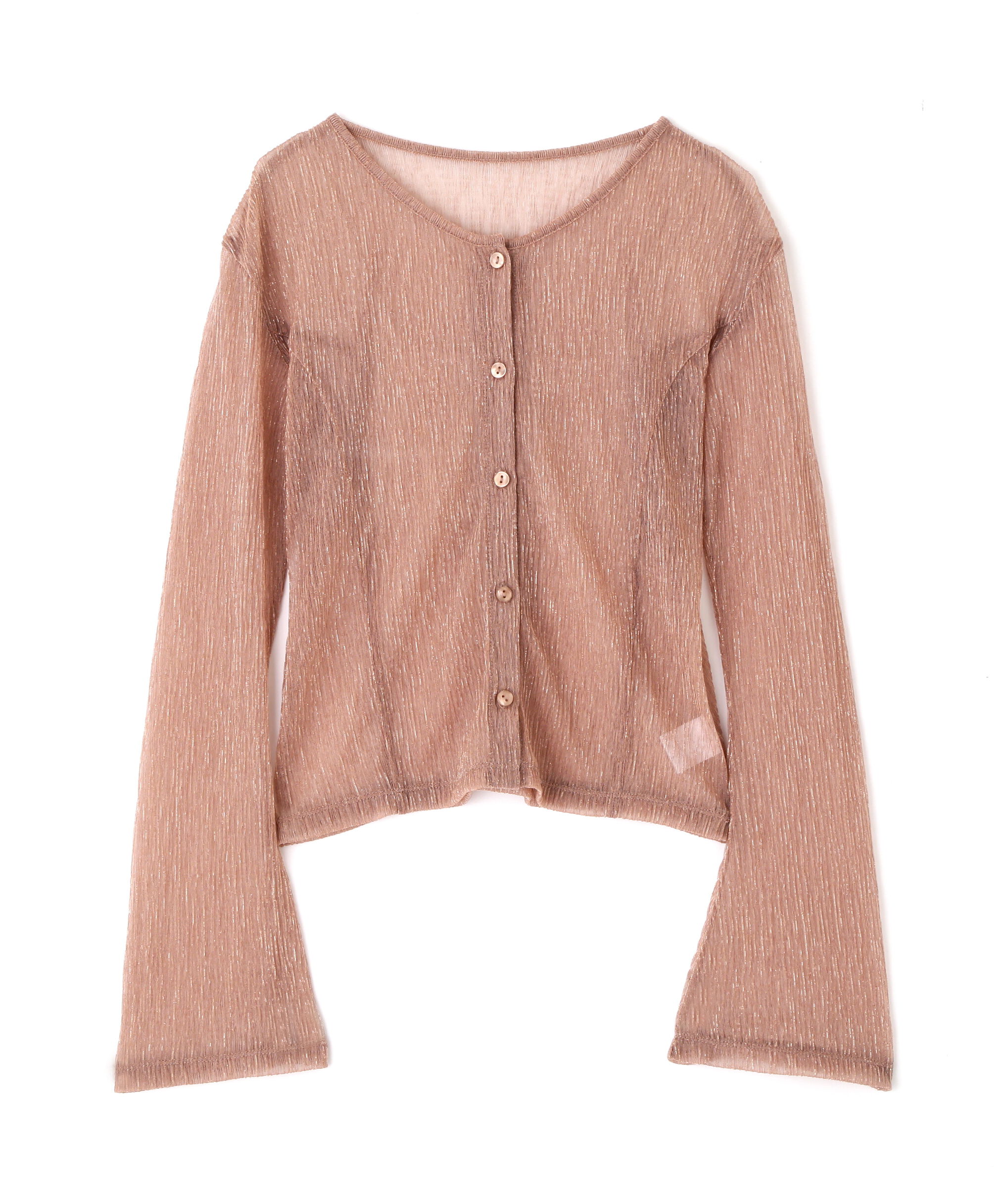  「ラメシアー楊柳カットソーカーディガン」|Tシャツ・カットソー|