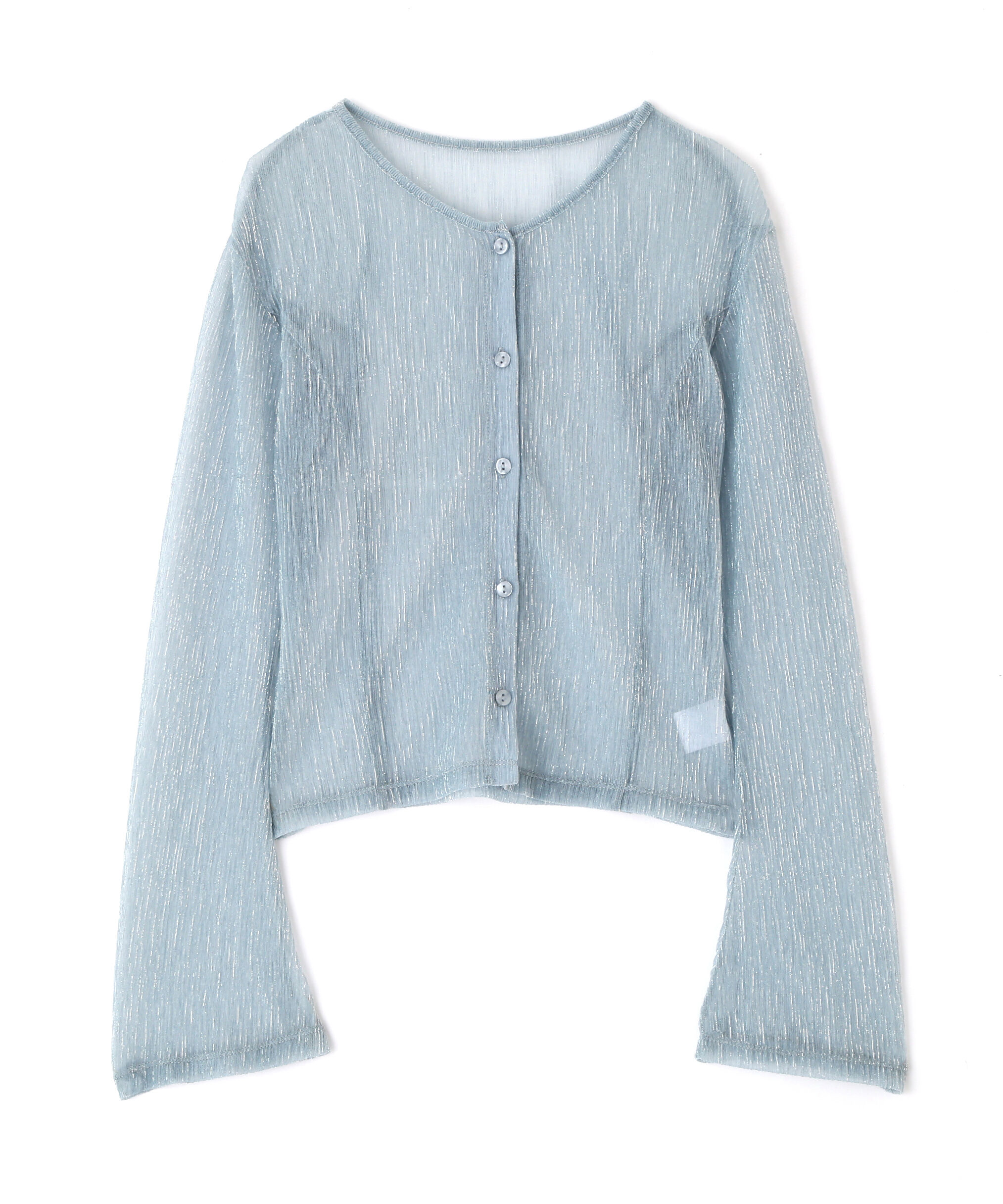  「ラメシアー楊柳カットソーカーディガン」|Tシャツ・カットソー|