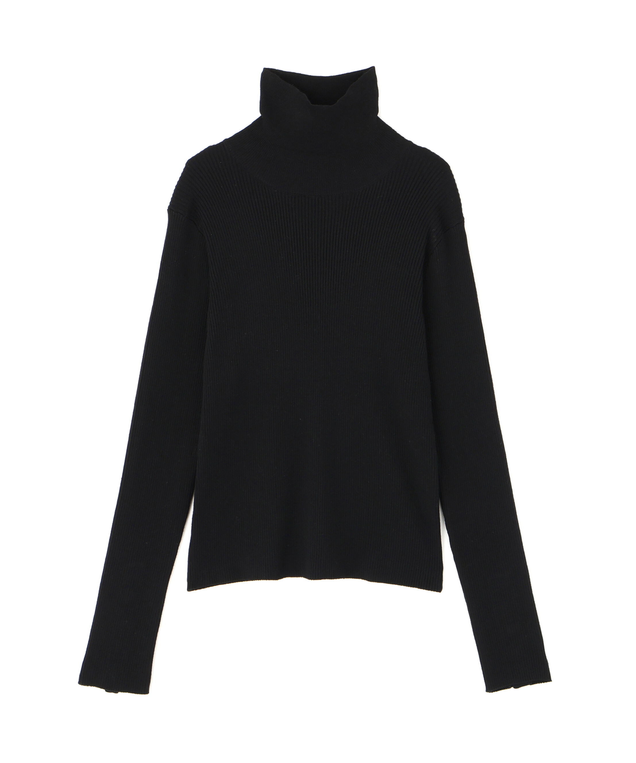  「袖金ボタンリブタートルニット」|ニット・セーター|