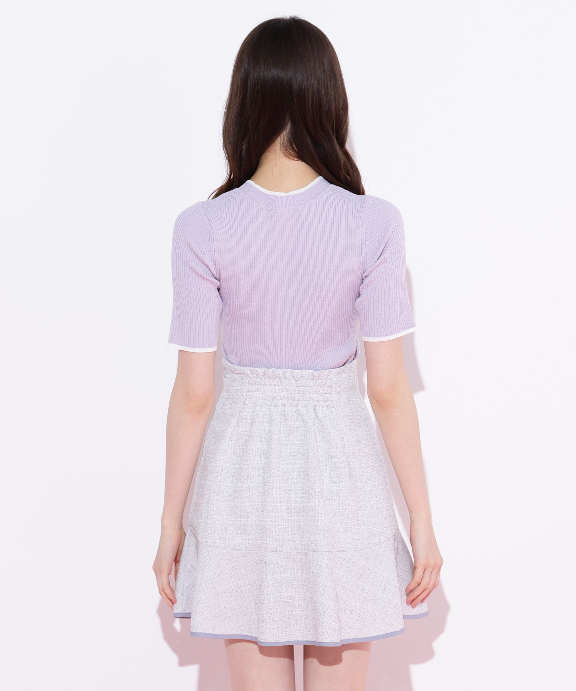  「ロゴ刺繍コンパクトリブニット」|ニット・セーター|