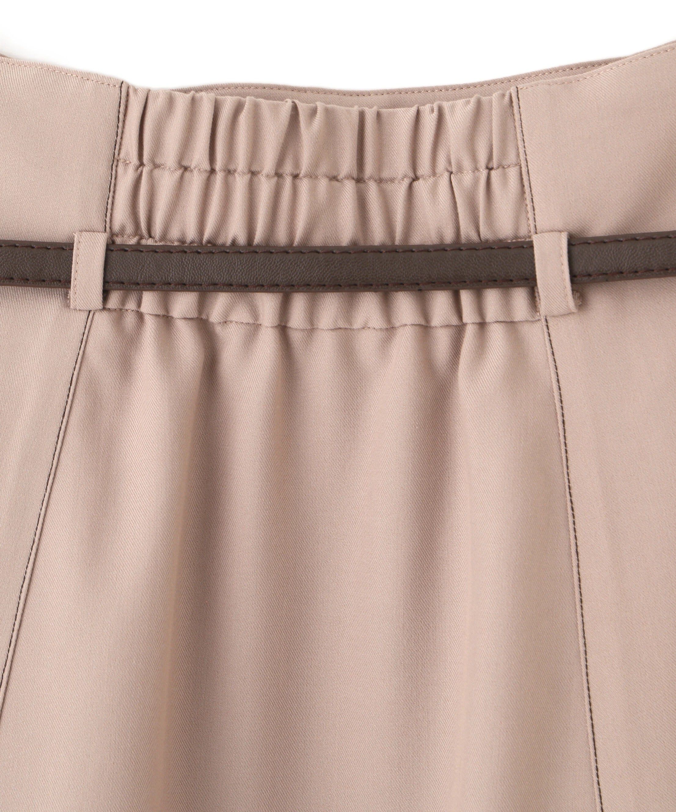  「細ベルト付きセミフレアスカート」|スカート|