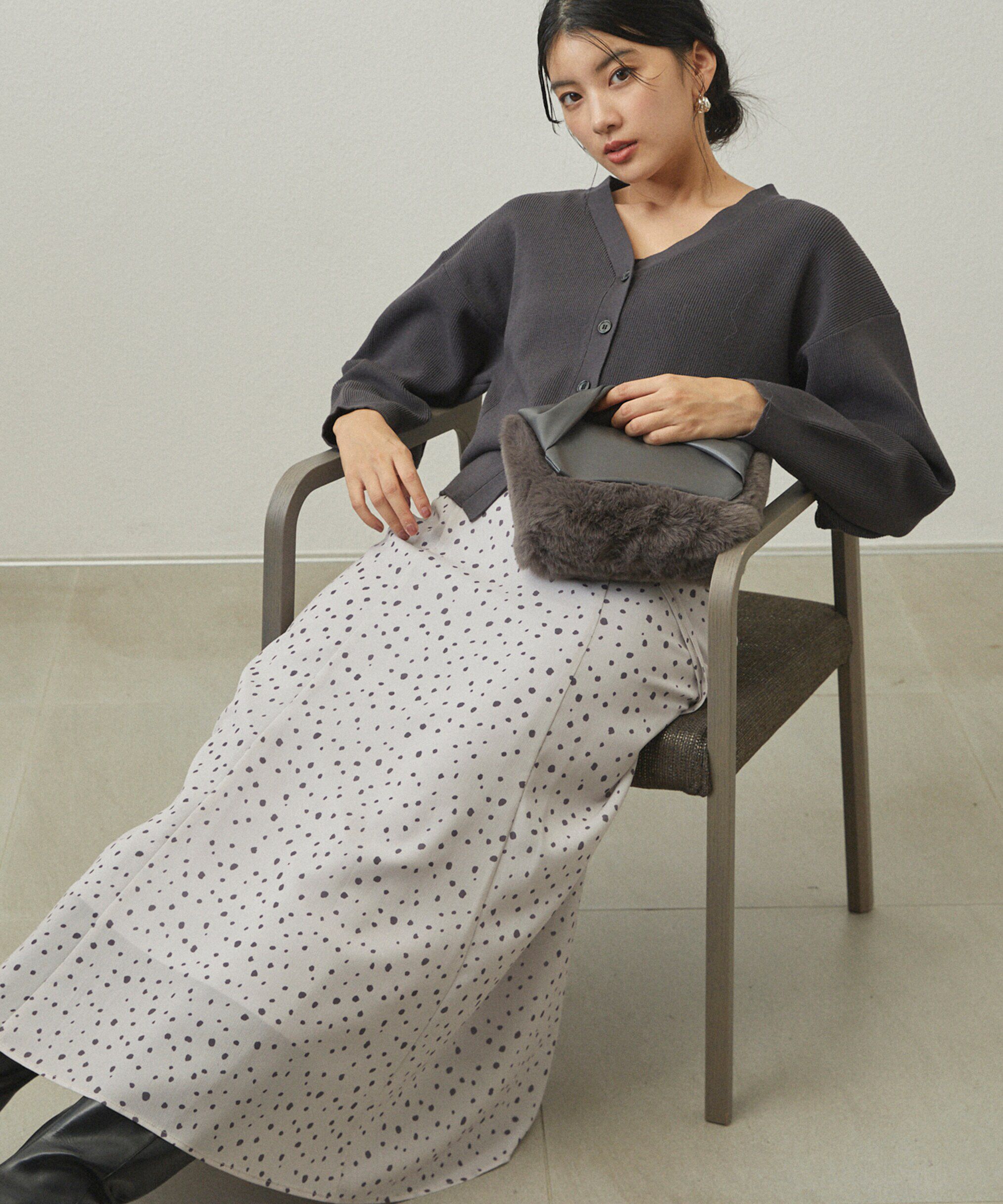 PROPORTION BODY DRESSING「ドロップショルダーカーデ　24AW」|カーディガン|