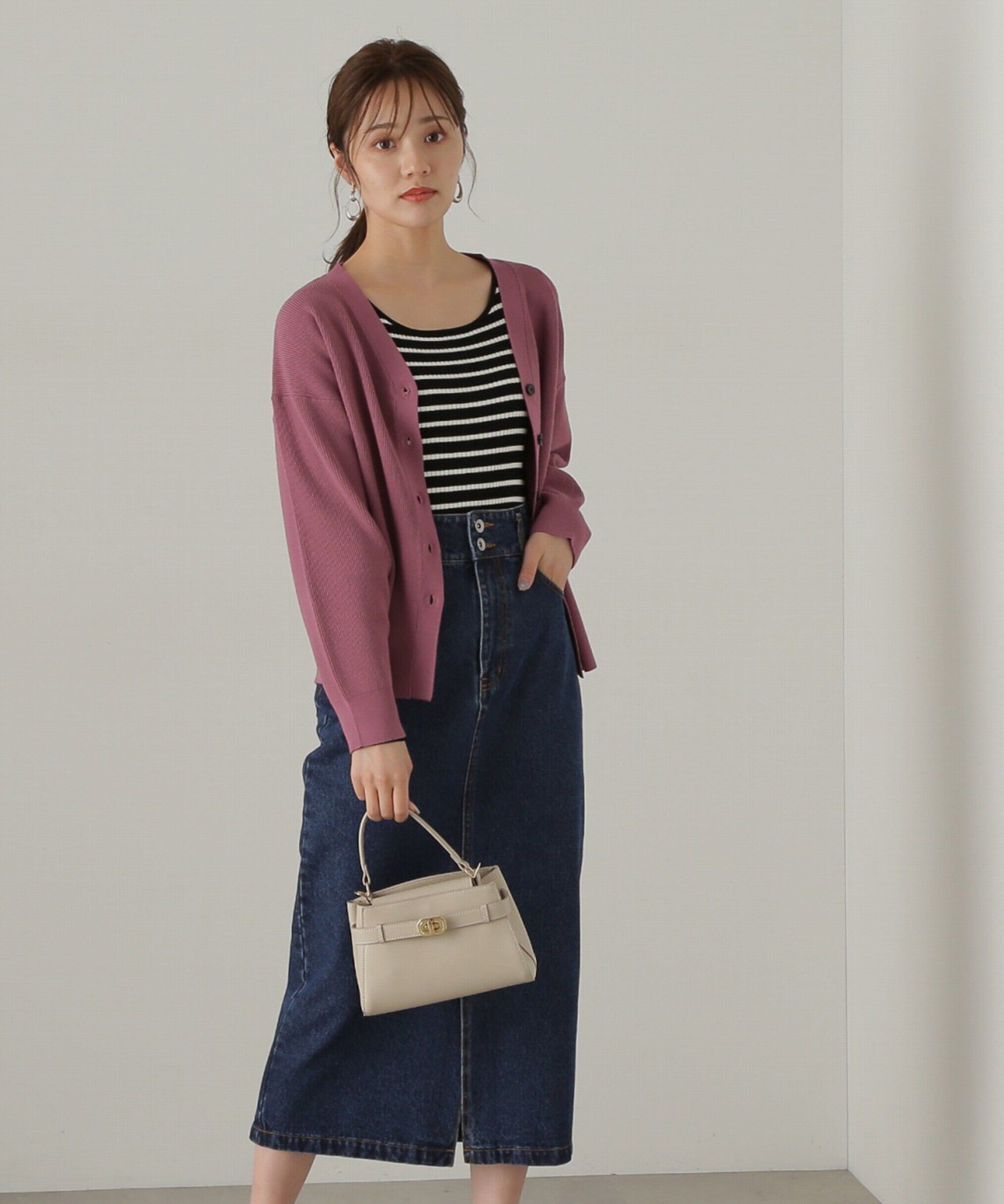 PROPORTION BODY DRESSING「ドロップショルダーカーデ　24AW」|カーディガン|