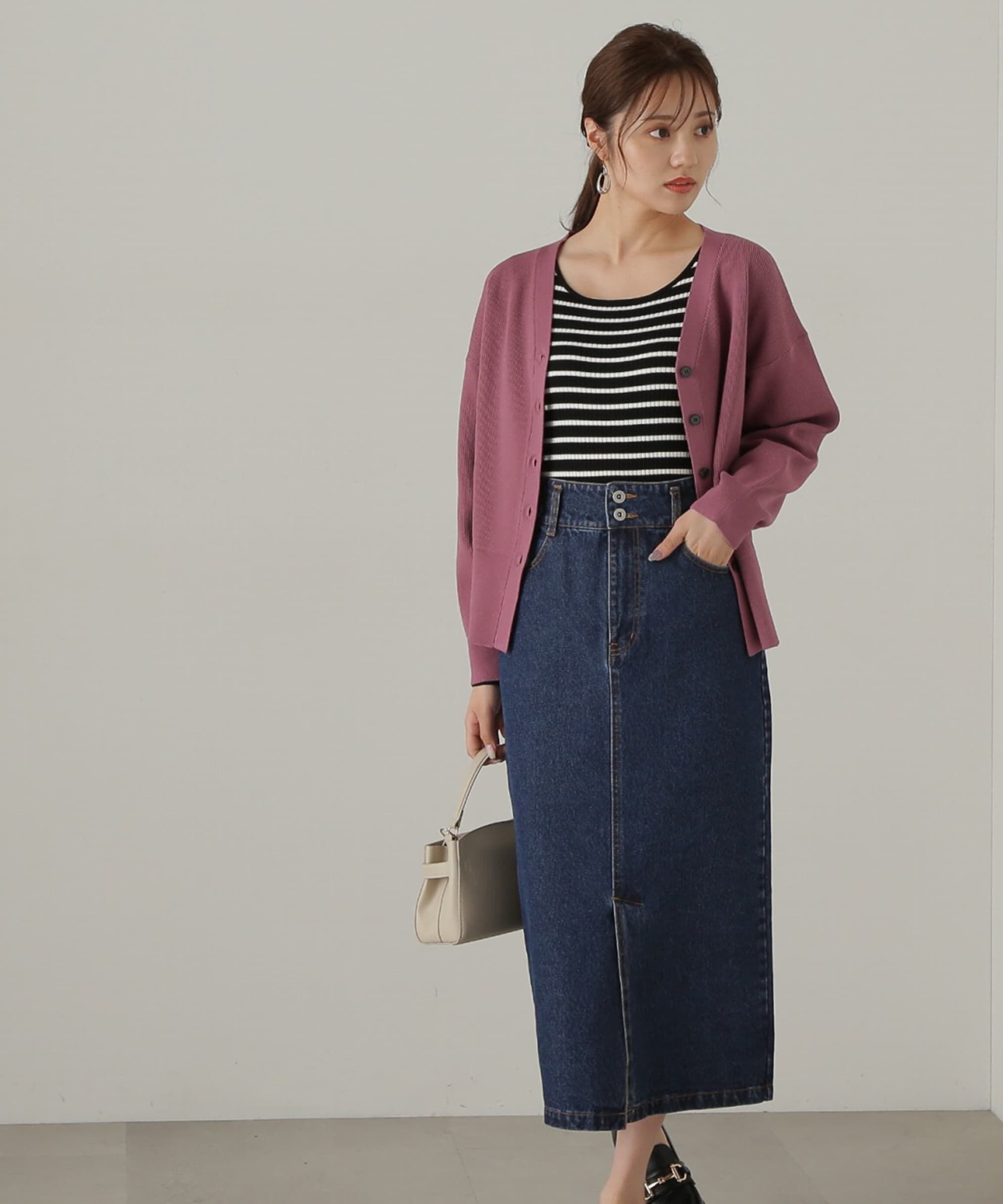 PROPORTION BODY DRESSING「ドロップショルダーカーデ　24AW」|カーディガン|