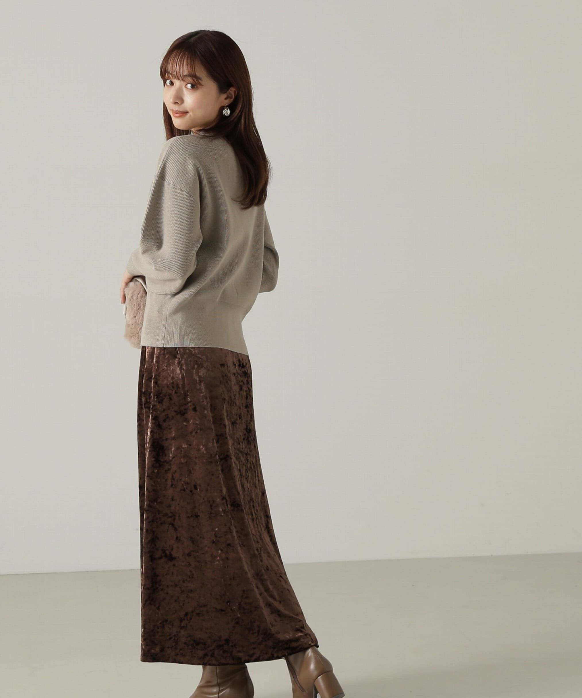 PROPORTION BODY DRESSING「ドロップショルダーカーデ　24AW」|カーディガン|