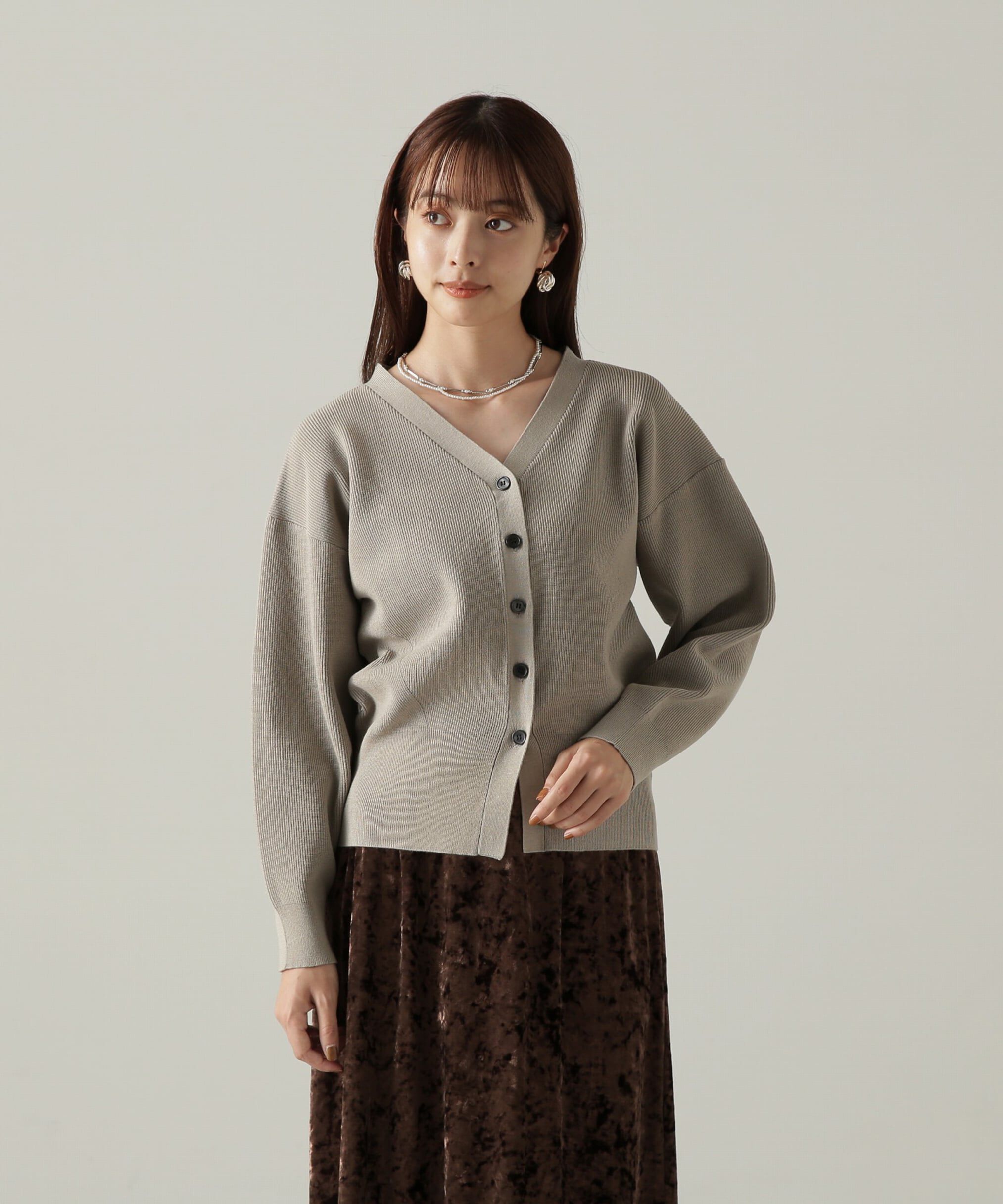 PROPORTION BODY DRESSING「ドロップショルダーカーデ　24AW」|カーディガン|