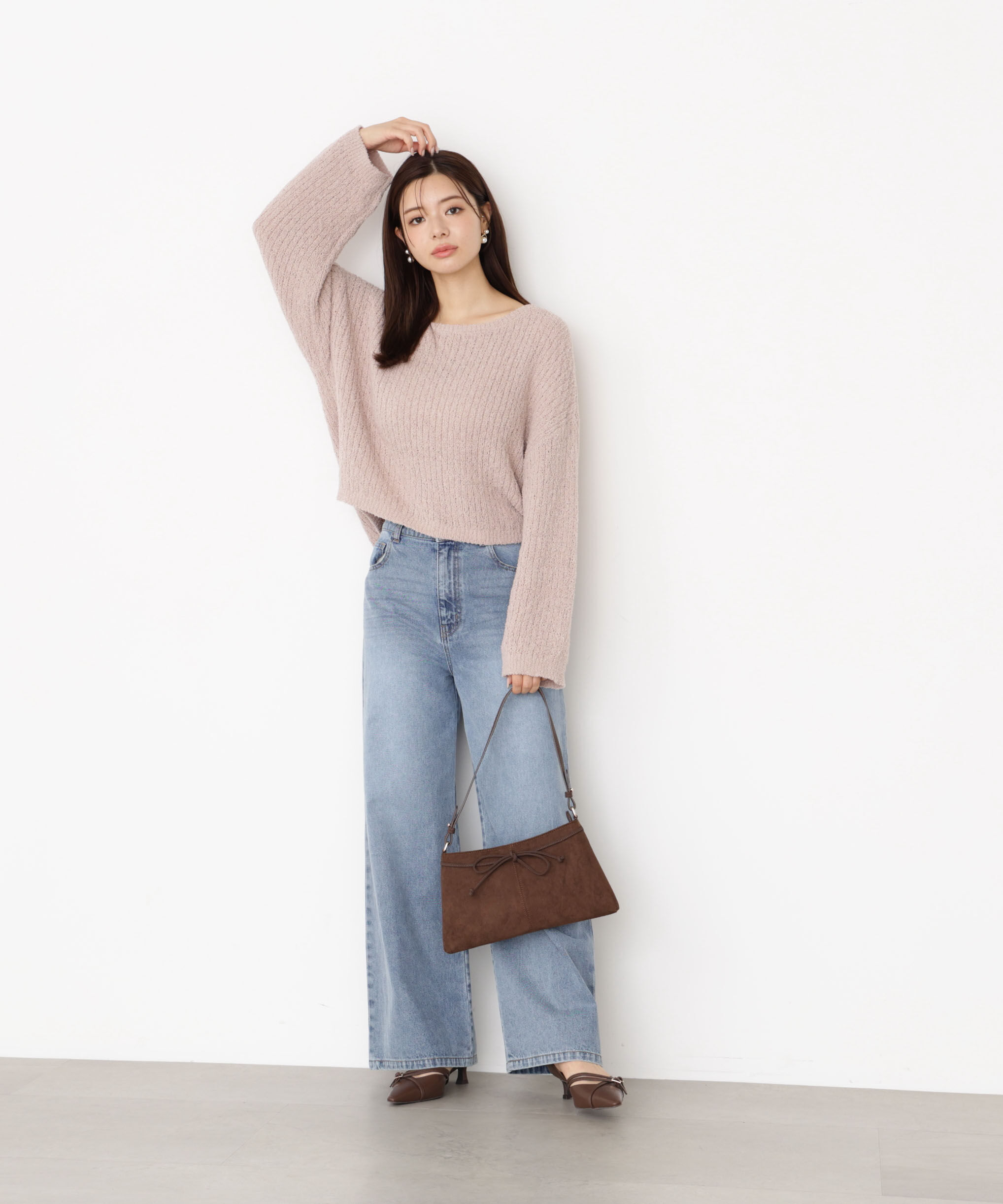 PROPORTION BODY DRESSING「フィルムモール短丈ニット 25AW」|ニット・セーター|