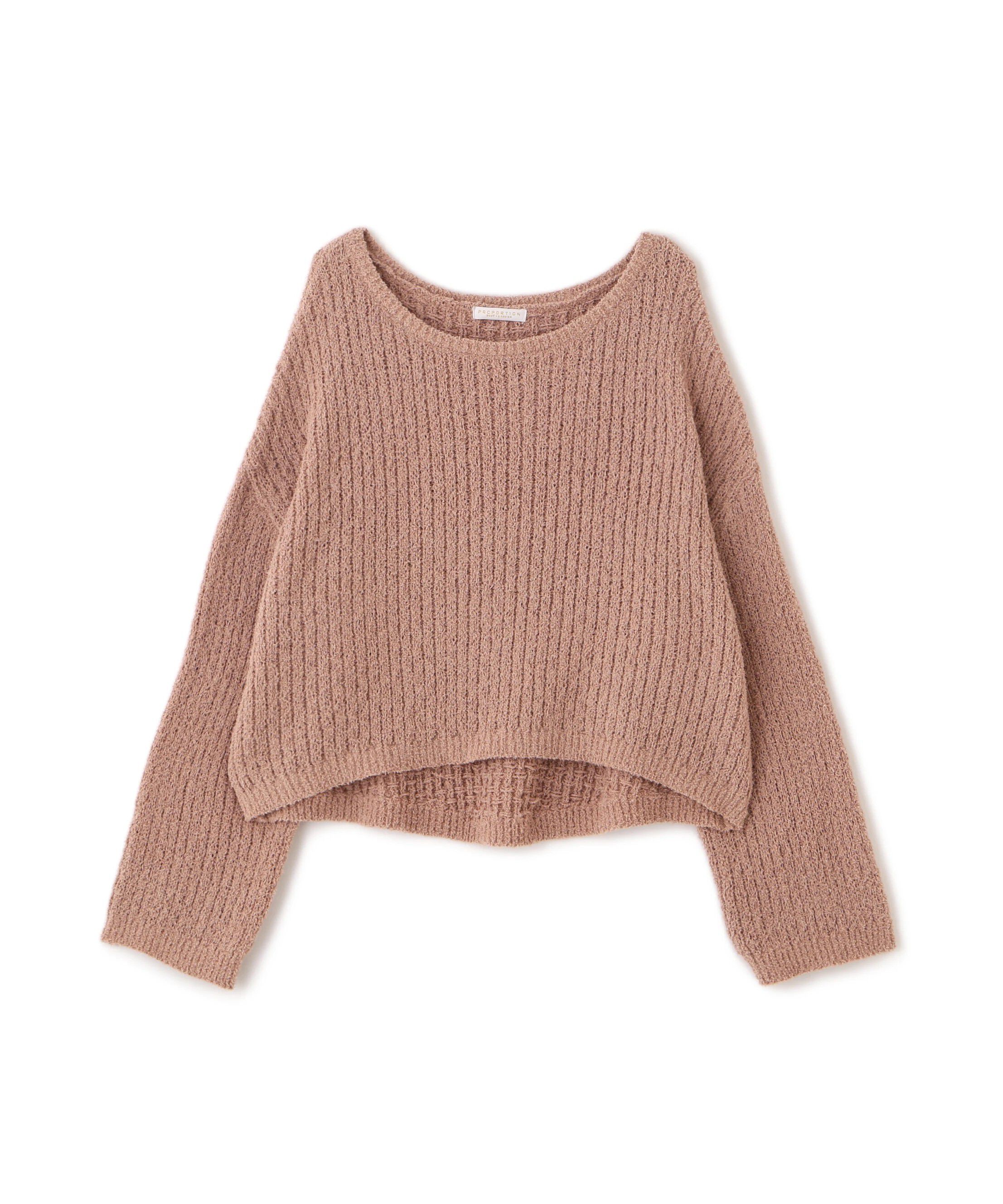 PROPORTION BODY DRESSING「フィルムモール短丈ニット 25AW」|ニット・セーター|