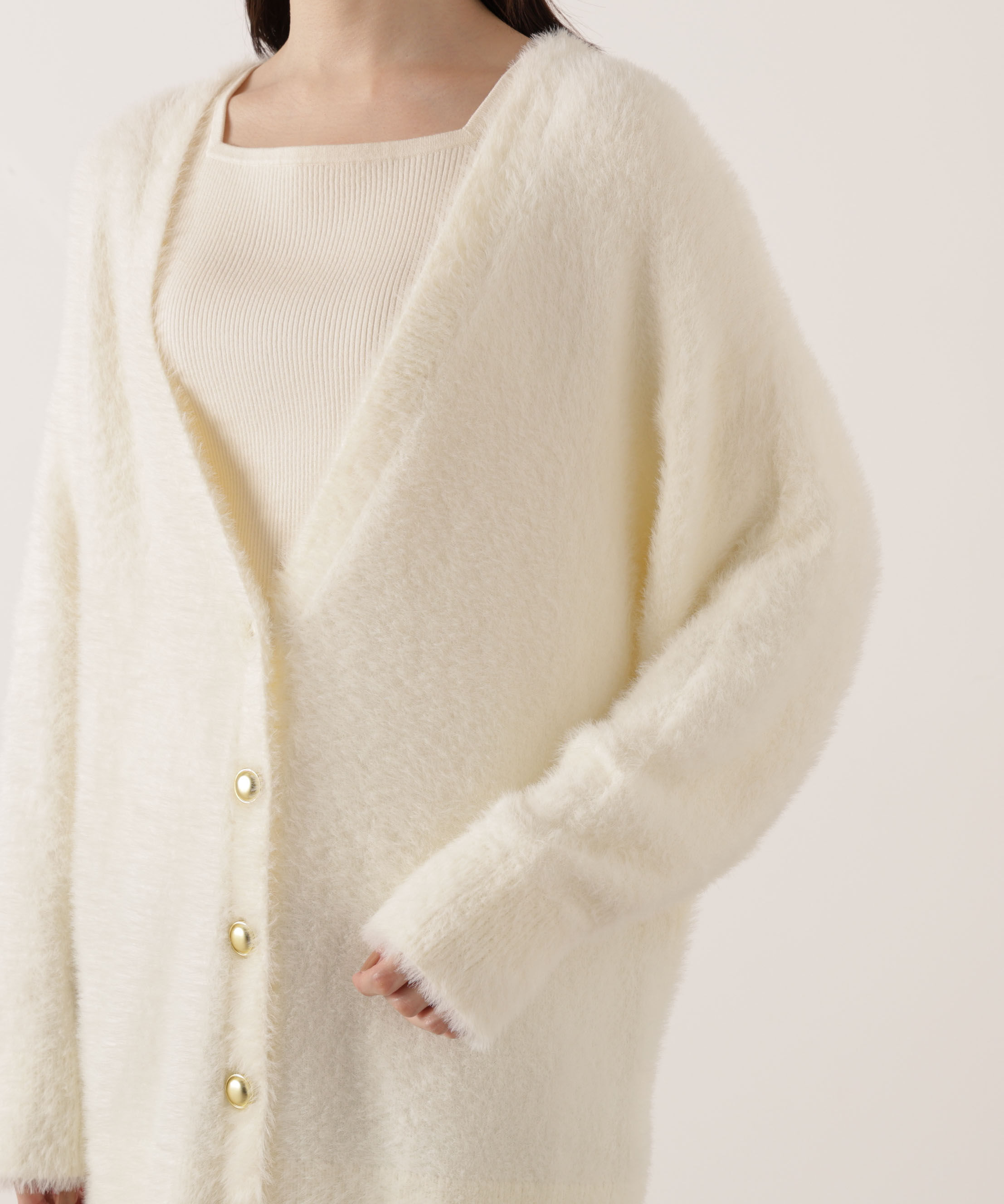 PROPORTION BODY DRESSING「シャギーカーデアンサンブル 25AW」|ニット・セーター|