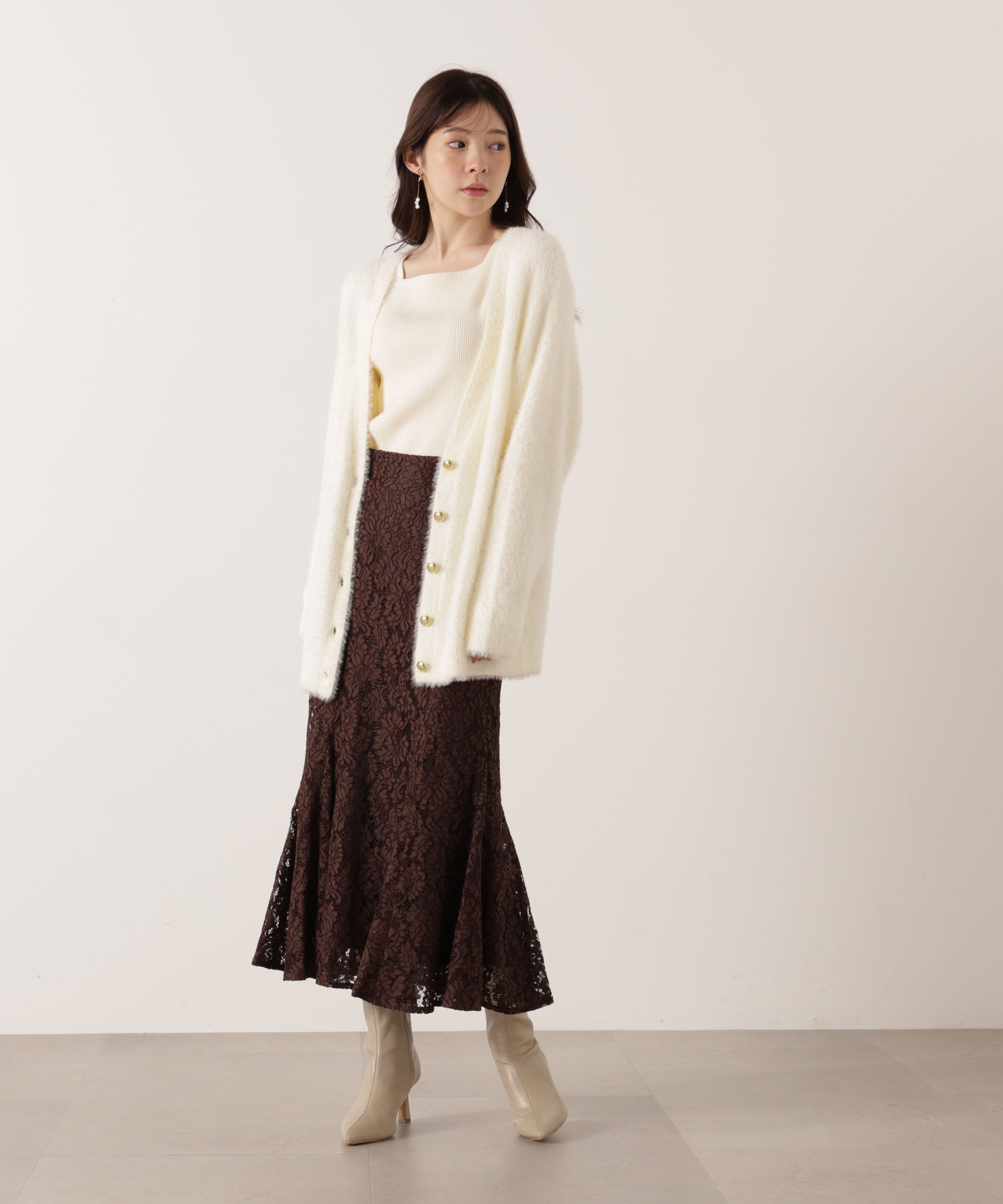 PROPORTION BODY DRESSING「シャギーカーデアンサンブル 25AW」|ニット・セーター|