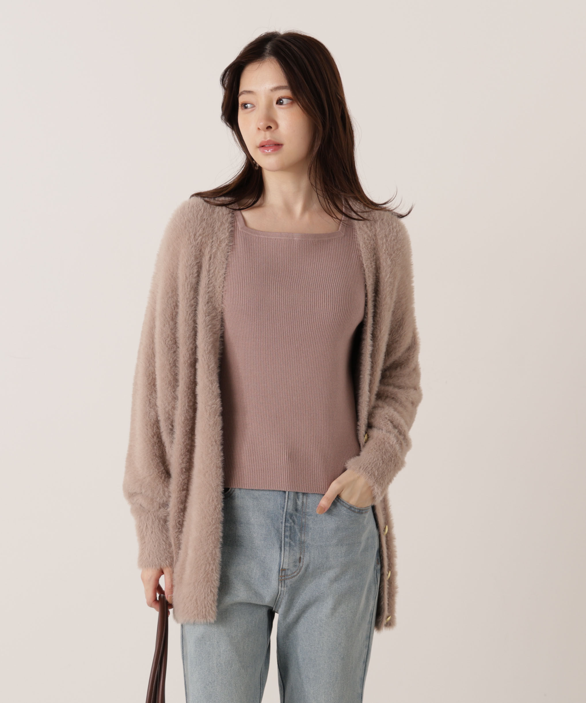 PROPORTION BODY DRESSING「シャギーカーデアンサンブル 25AW」|ニット・セーター|