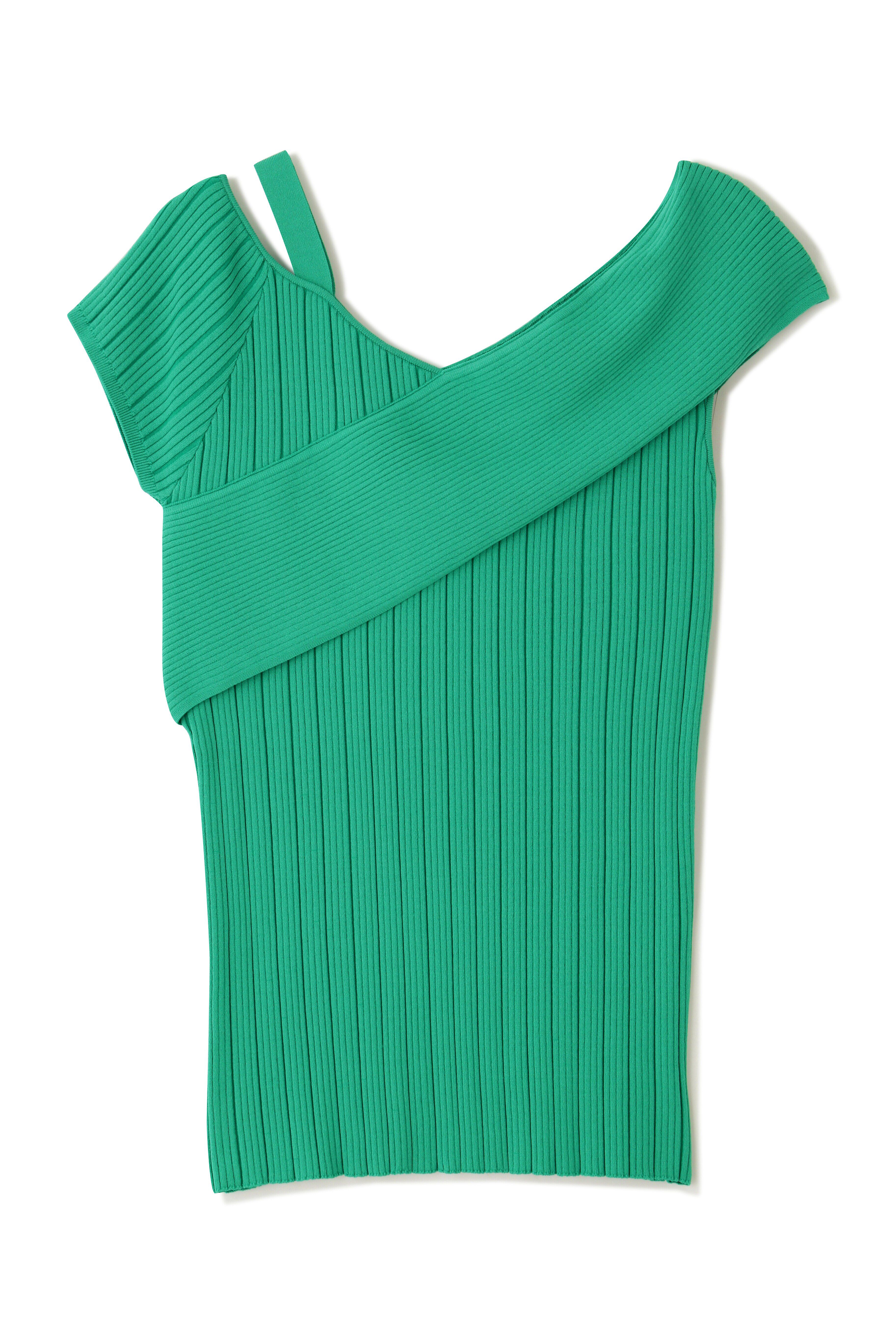  「◆アシンメトリーリブニットトップス」|ニット・セーター|