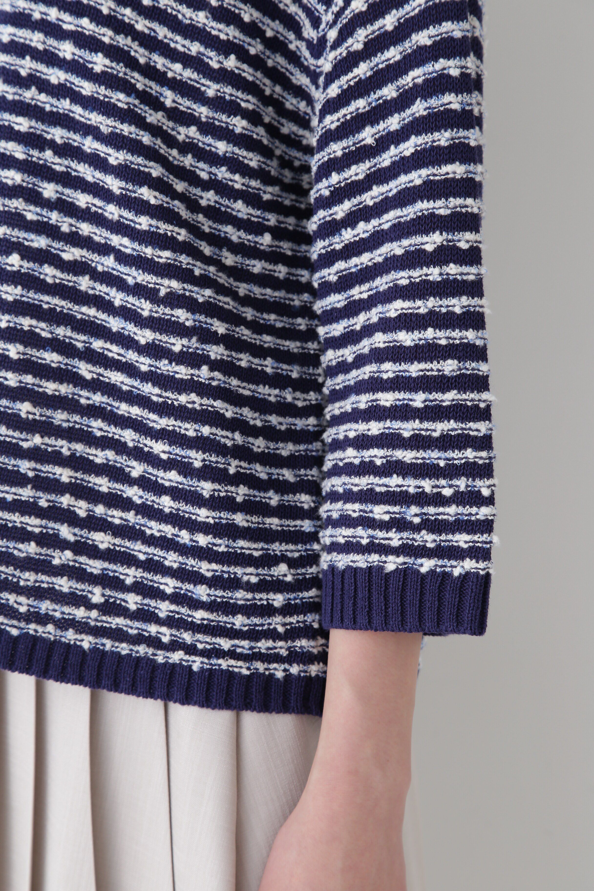  「◆【ウォッシャブル】MIXヤーンガーターボーダープルオーバー」|ニット・セーター|