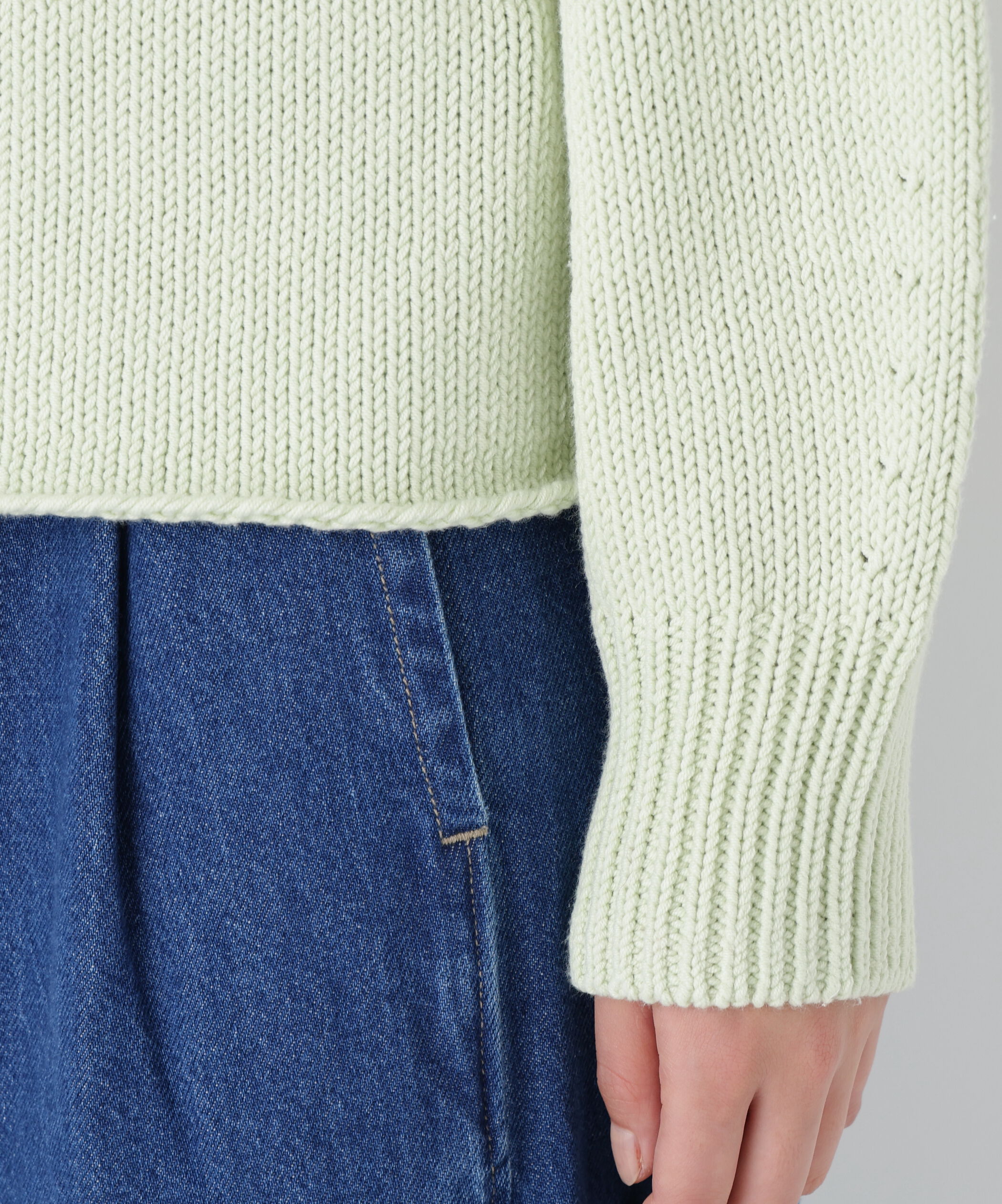  「◆コットンミックスローゲージニットプルオーバー」|ニット・セーター|