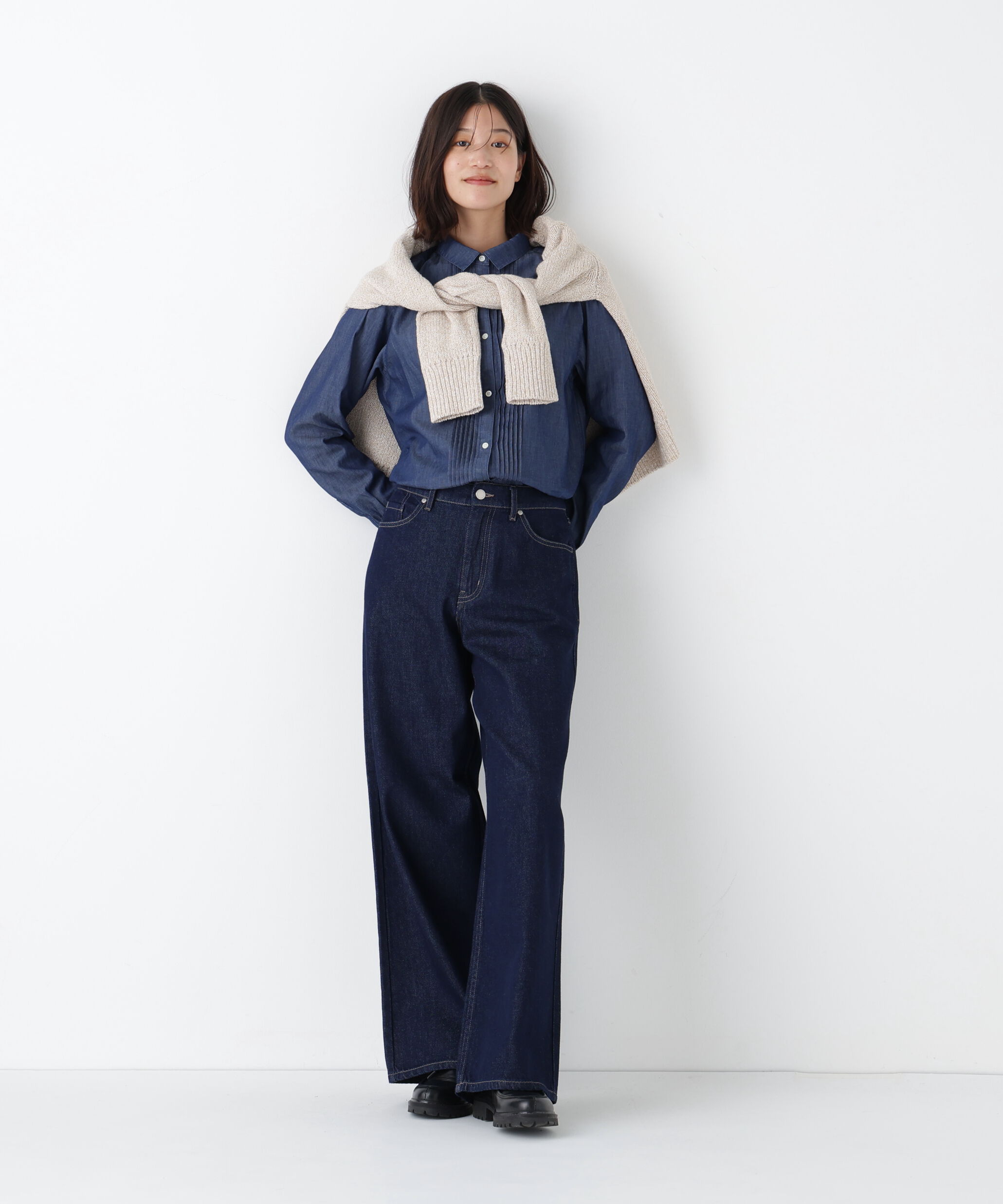  「◆ＭＩＸヤーンクルーネックカーディガン」|ニット・セーター|