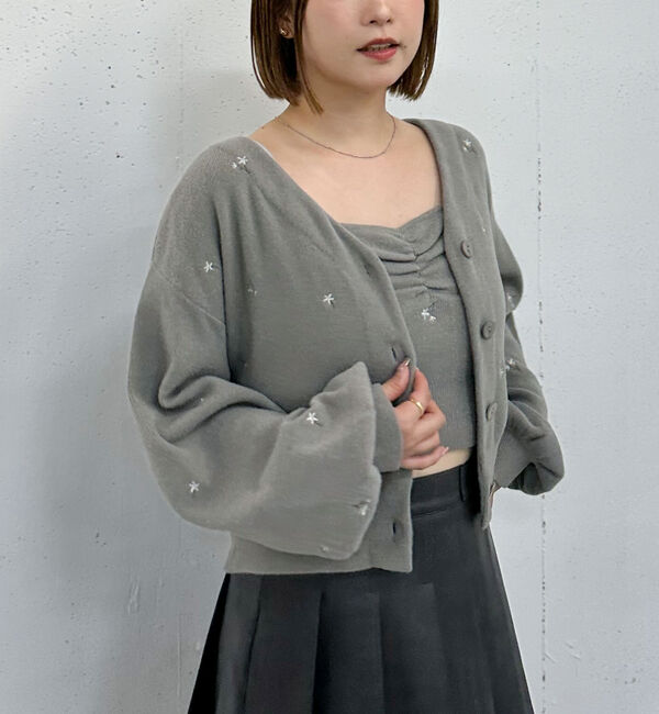 archives「フラワー刺繍ニットＣＤアンサンブル」|カーディガン|