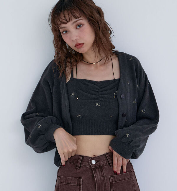archives「フラワー刺繍ニットＣＤアンサンブル」|カーディガン|