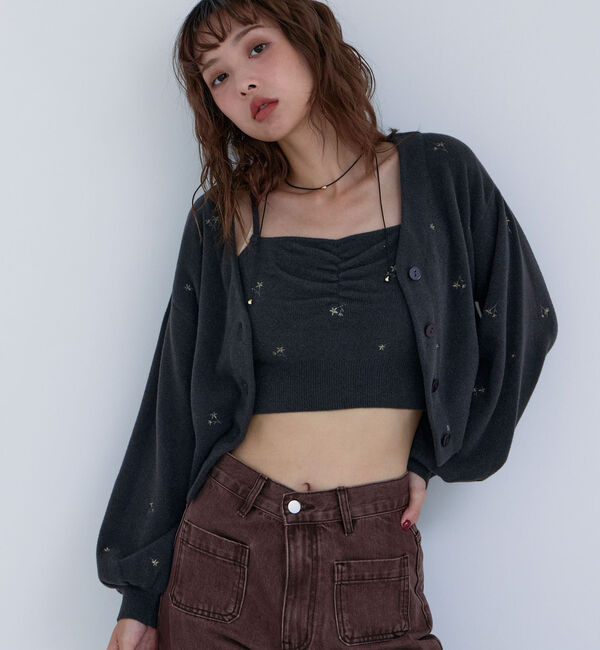 archives「フラワー刺繍ニットＣＤアンサンブル」|カーディガン|