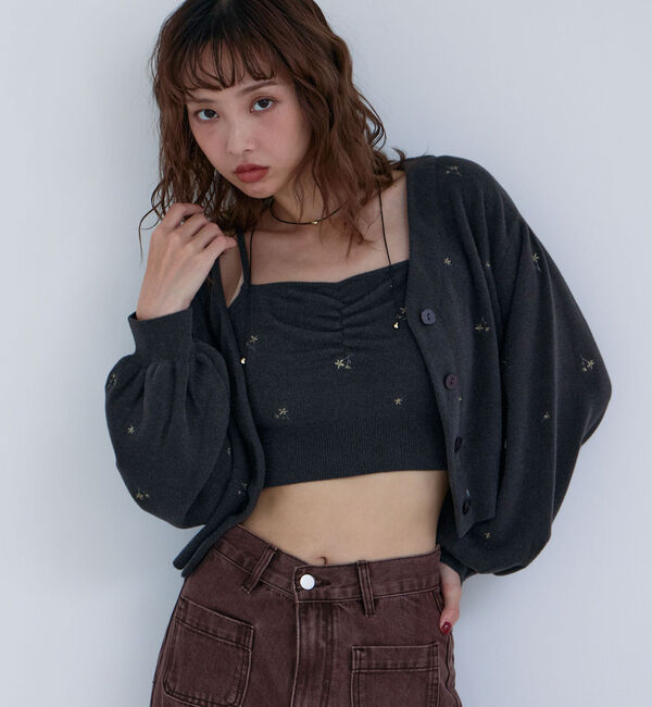 archives「フラワー刺繍ニットＣＤアンサンブル」|カーディガン|