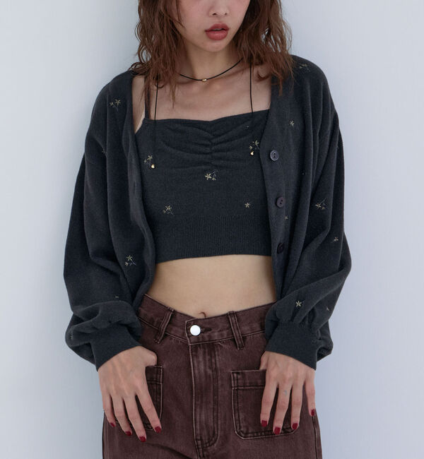 archives「フラワー刺繍ニットＣＤアンサンブル」|カーディガン|