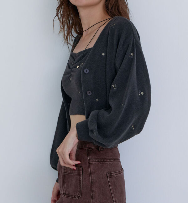 archives「フラワー刺繍ニットＣＤアンサンブル」|カーディガン|