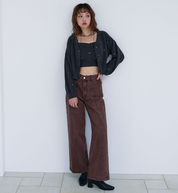 archives「フラワー刺繍ニットＣＤアンサンブル」|カーディガン|