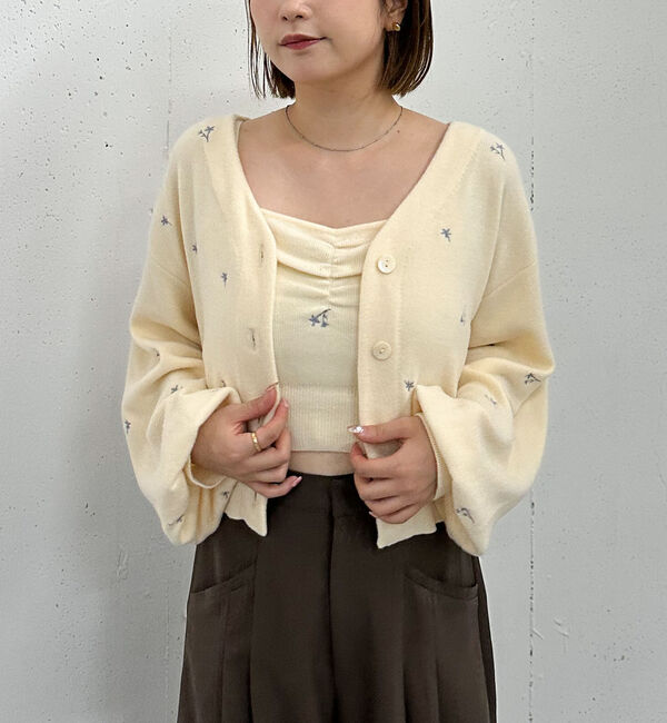 archives「フラワー刺繍ニットＣＤアンサンブル」|カーディガン|