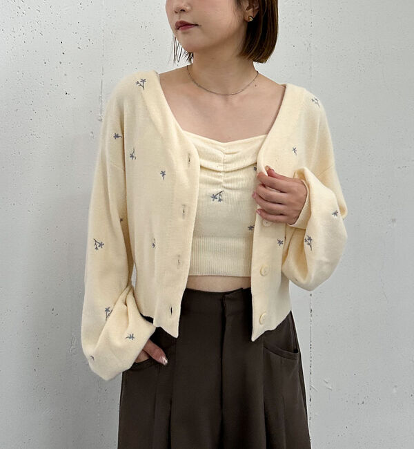 archives「フラワー刺繍ニットＣＤアンサンブル」|カーディガン|