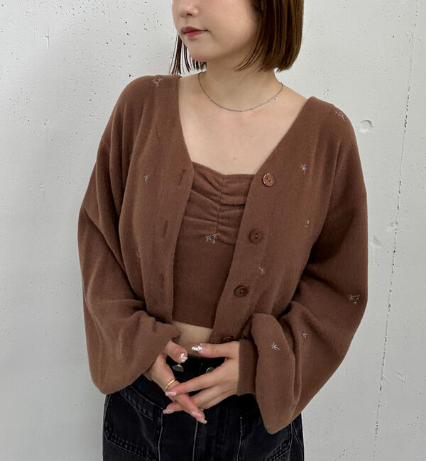 archives「フラワー刺繍ニットＣＤアンサンブル」|カーディガン|MOCHA