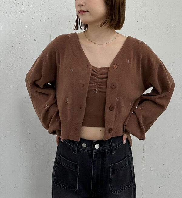 archives「フラワー刺繍ニットＣＤアンサンブル」|カーディガン|