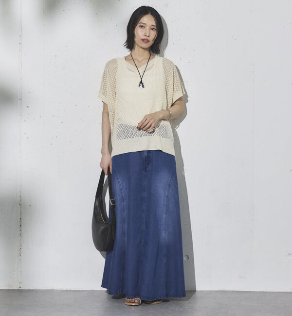 Doux archives「スパンコールメッシュニット」|ニット・セーター|