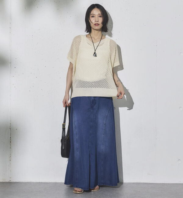 Doux archives「スパンコールメッシュニット」|ニット・セーター|