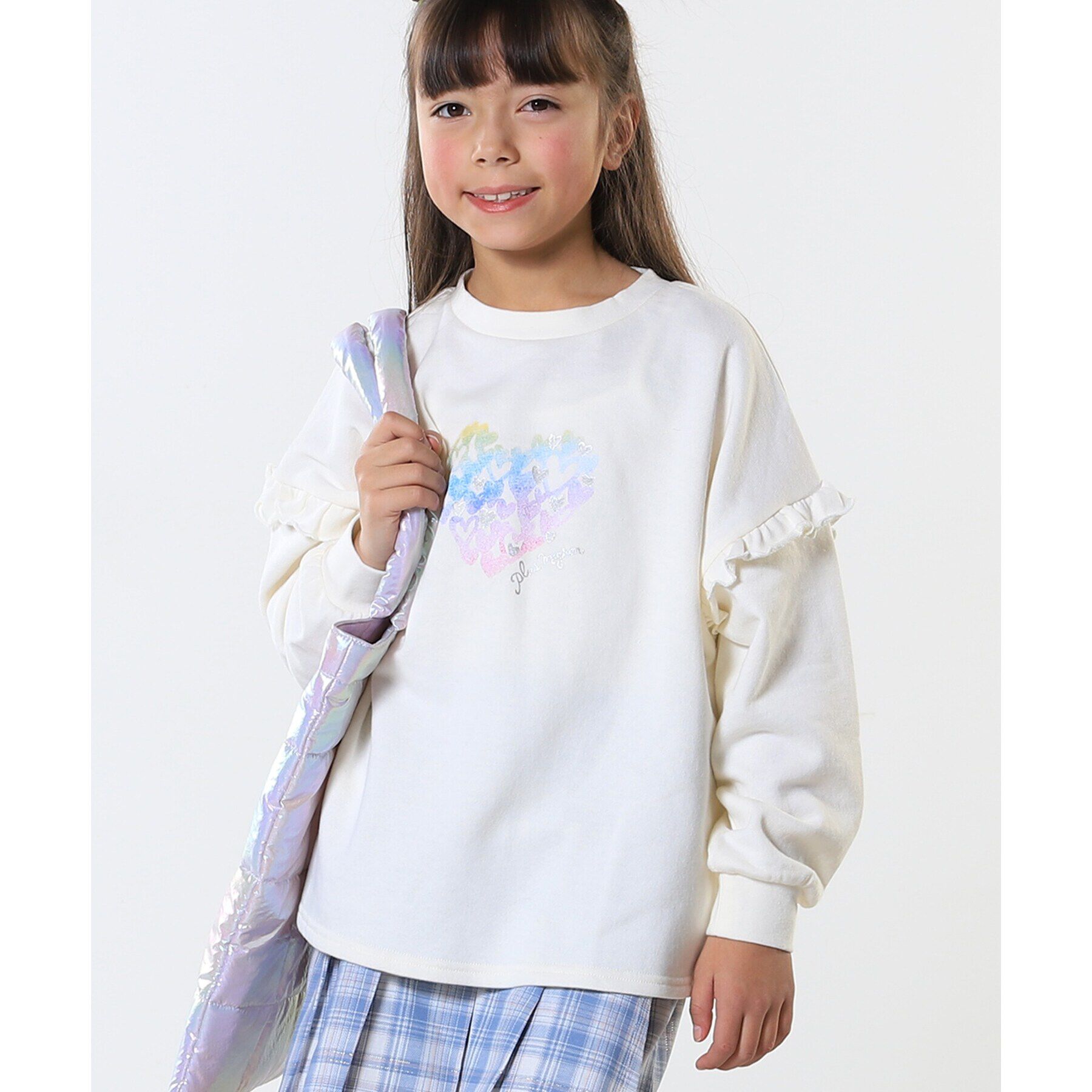 SHOO･LA･RUE「【130-150cm/洗える/姉妹リンク可】お袖フリルがアクセント アソートプリントスウェット」|その他|