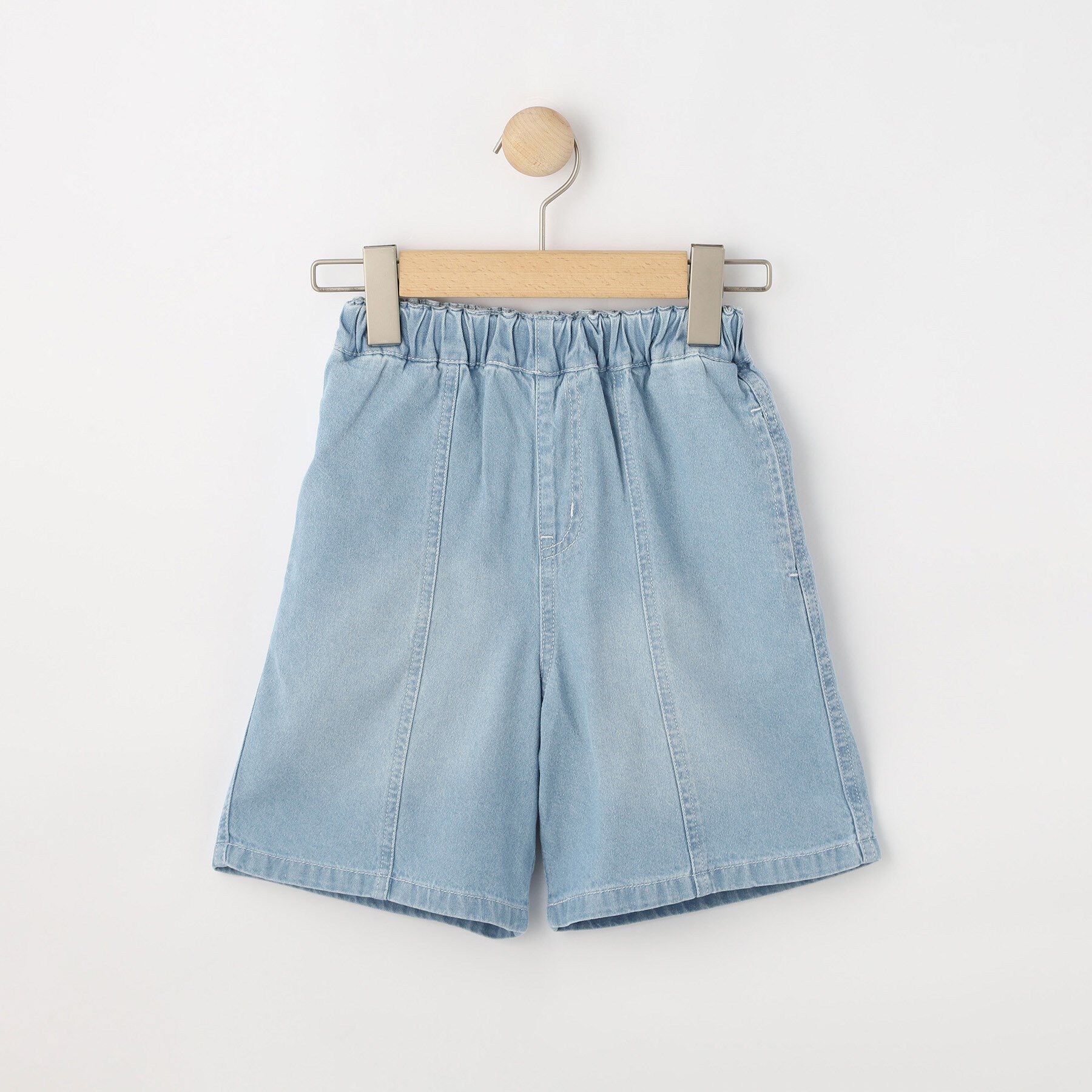 SHOO･LA･RUE「【100-150cm/ひんやり】ゆったりシルエットの デニムハーフパンツ」|その他|