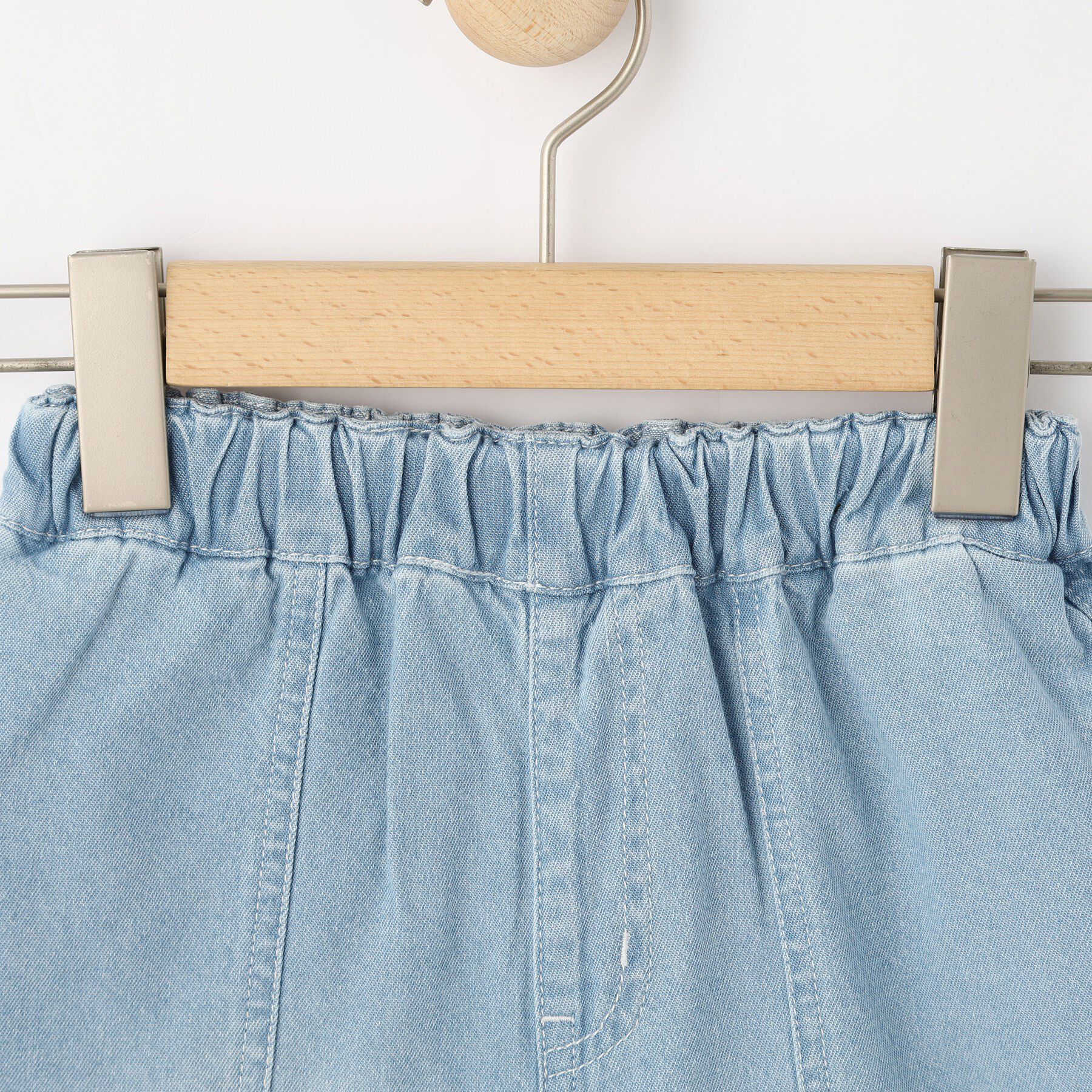 SHOO･LA･RUE「【100-150cm/ひんやり】ゆったりシルエットの デニムハーフパンツ」|その他|